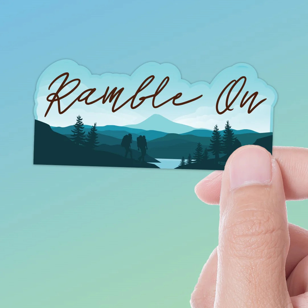 Ramble On Lyrics Nature Sticker