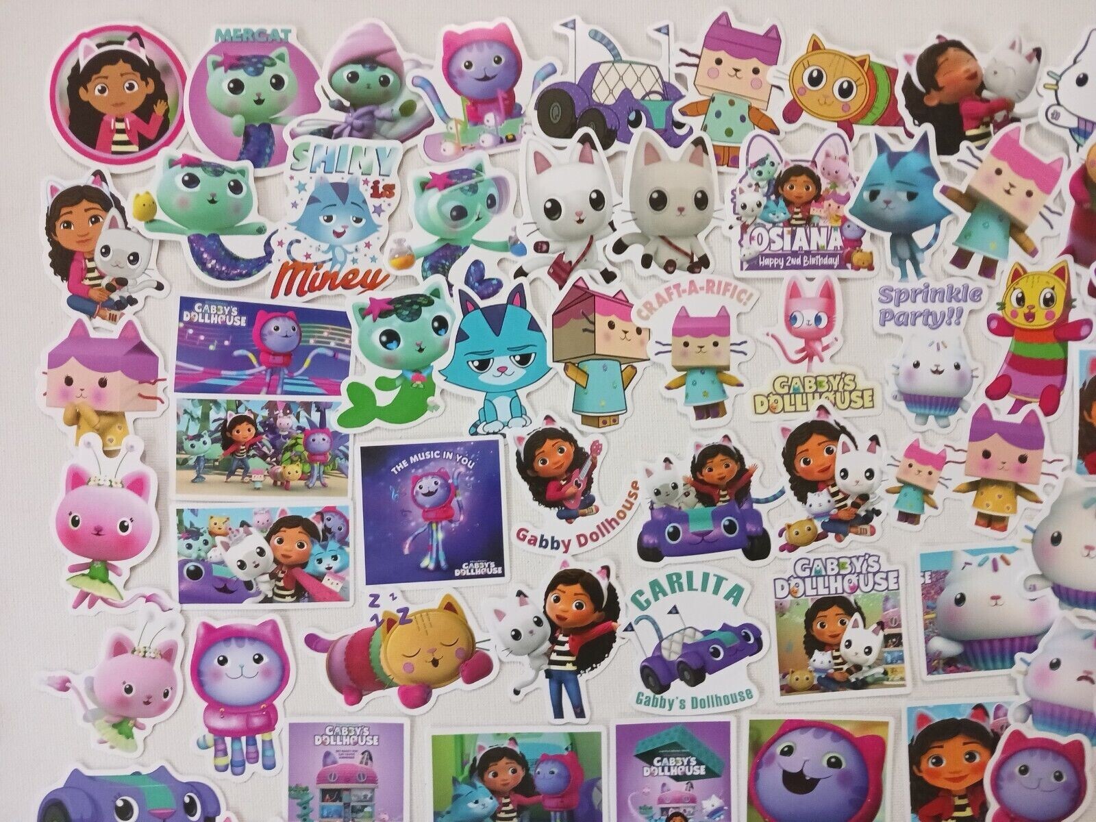 Gabbys Doll Toy Sticker. 100 water resistant stickers. for any smooth surface