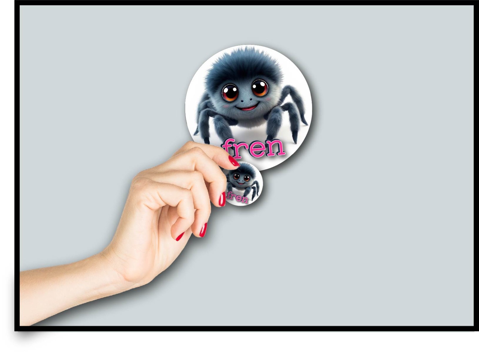 Jumping Spider Fren Decal Sticker Friends Bugs Insects Cute Big Eyes Love Web