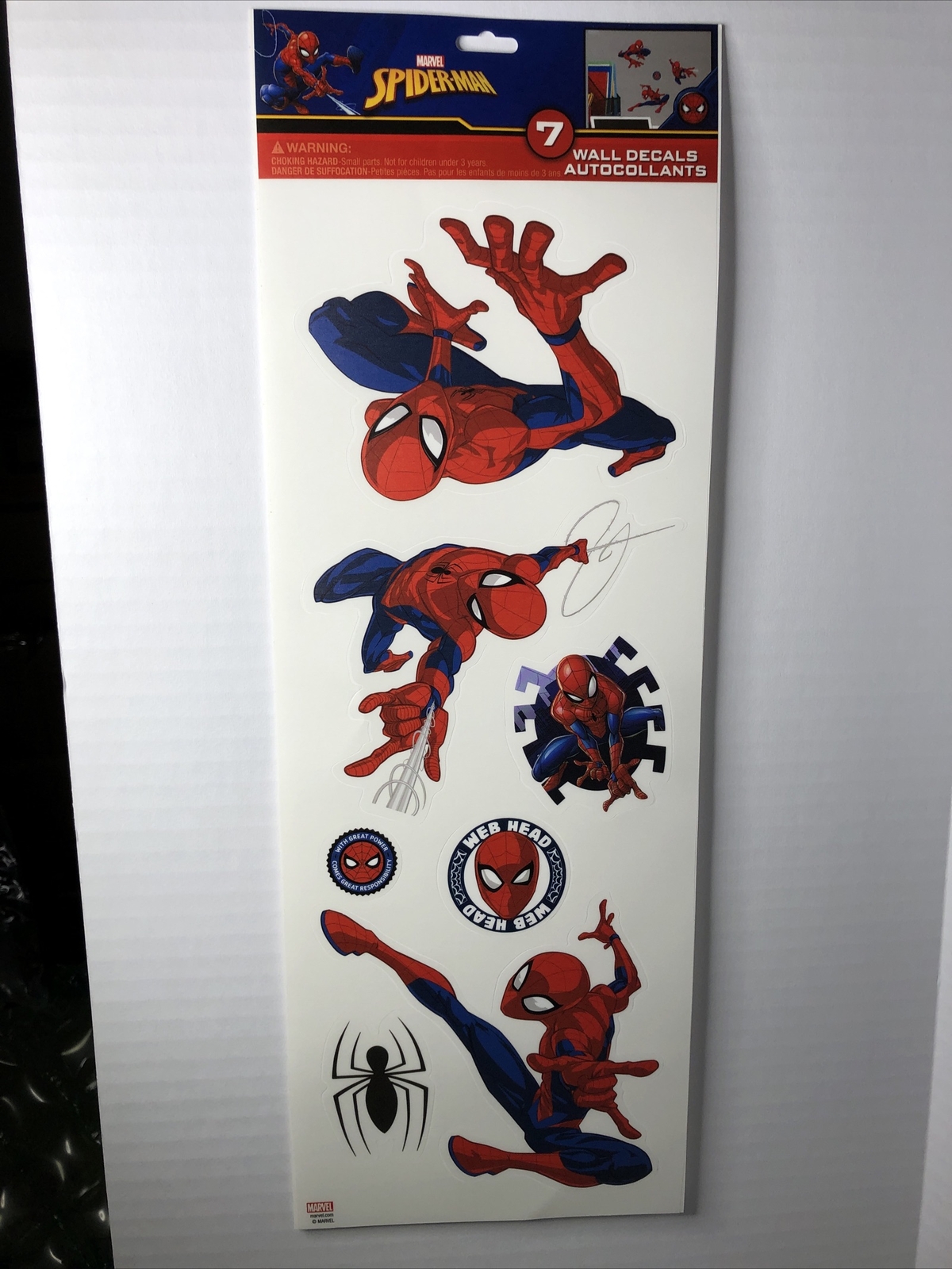 Spider-Man Wall Decals Removable & Repositionable Marvel Made in USA