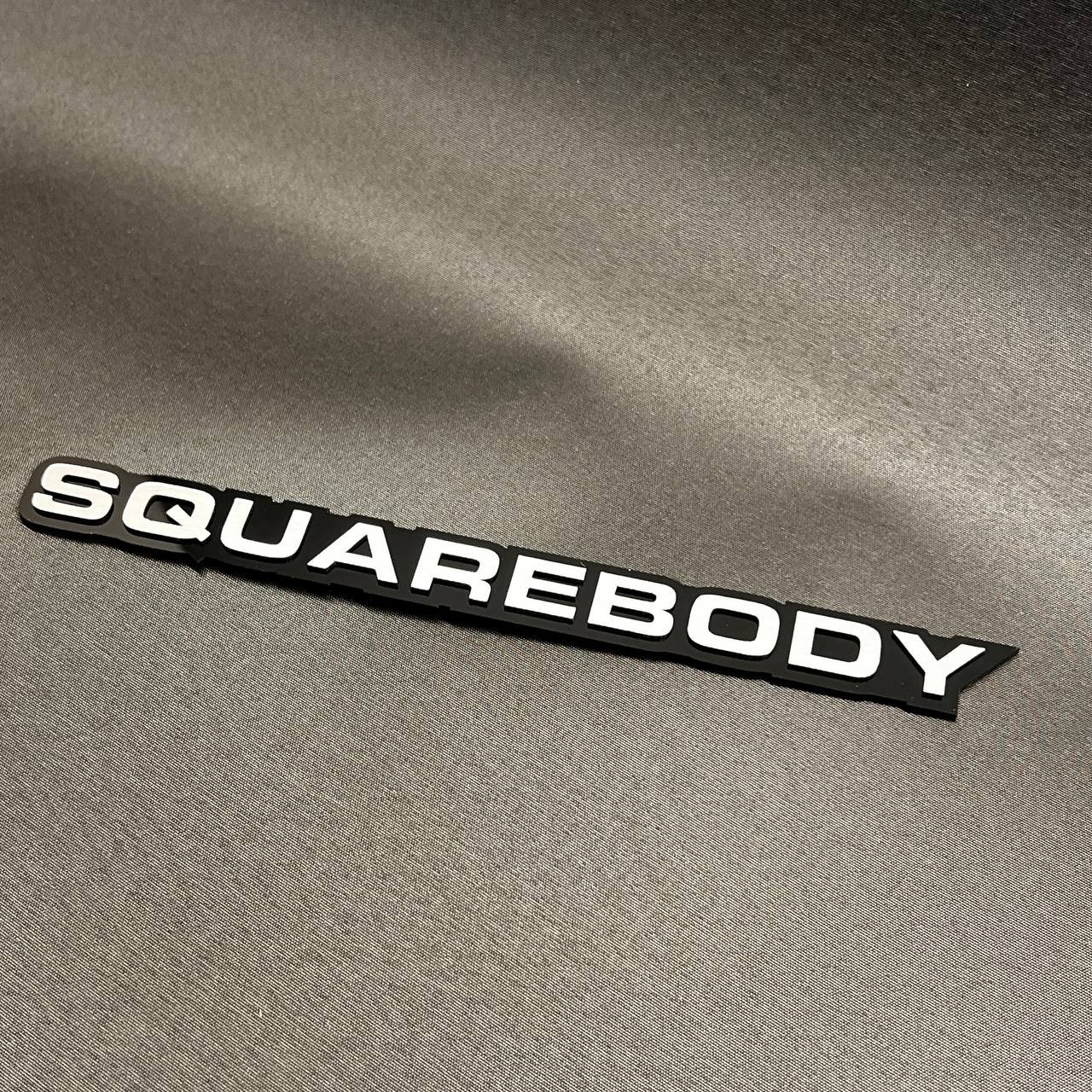 1x SQUAREBODY Custom Text 3D Acrylic Car Emblem Badge Multicolor Fender Decal