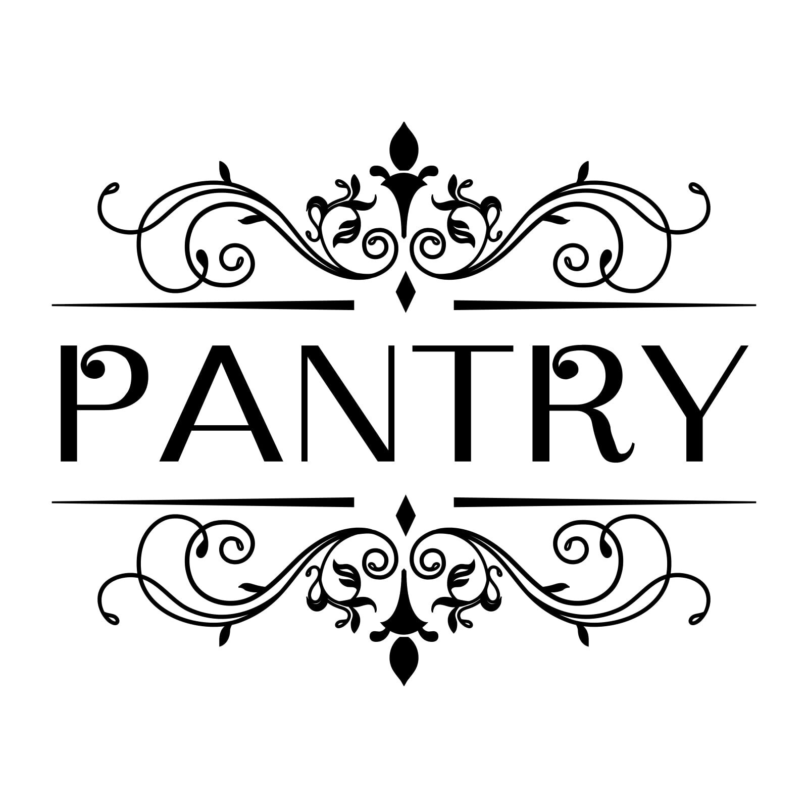 SUPERDANT Pantry Door Sign Sticker Pantry Decals Kitchen Vinyl Lettering Word…