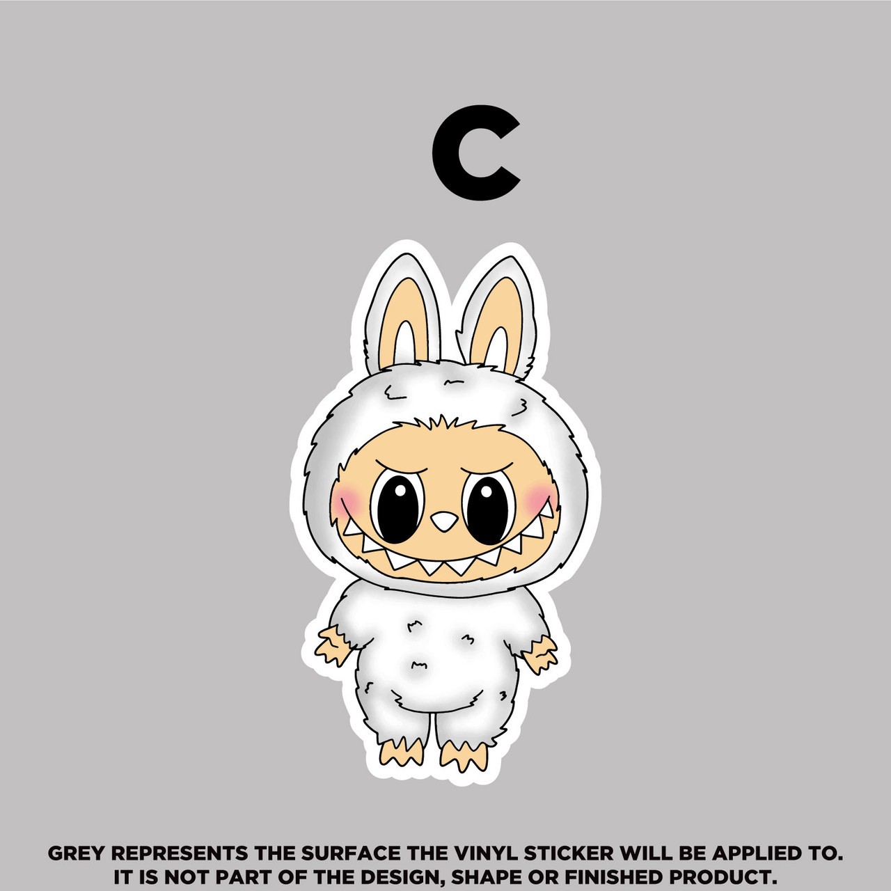 Labubu Vinyl Stickers – Waterproof, Scratch‑Proof, Dishwasher Safe Decals