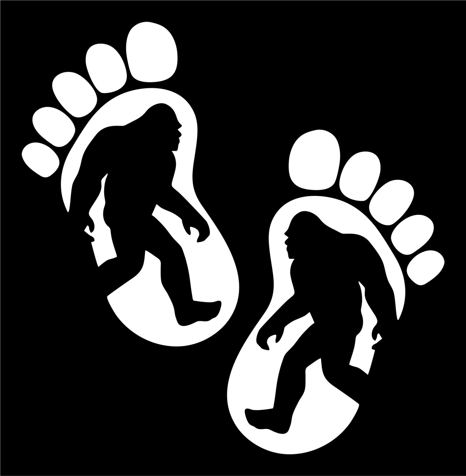 Big Foot Yeti Sasquatch Vinyl Decal Sticker Car Truck SUV RV Window Wall Tablet