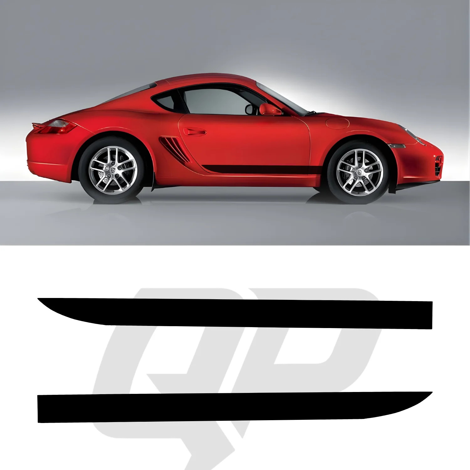 Compatible With Porsche Cayman Side Stripe Decals – Lower Rocker Panel Kit (2005