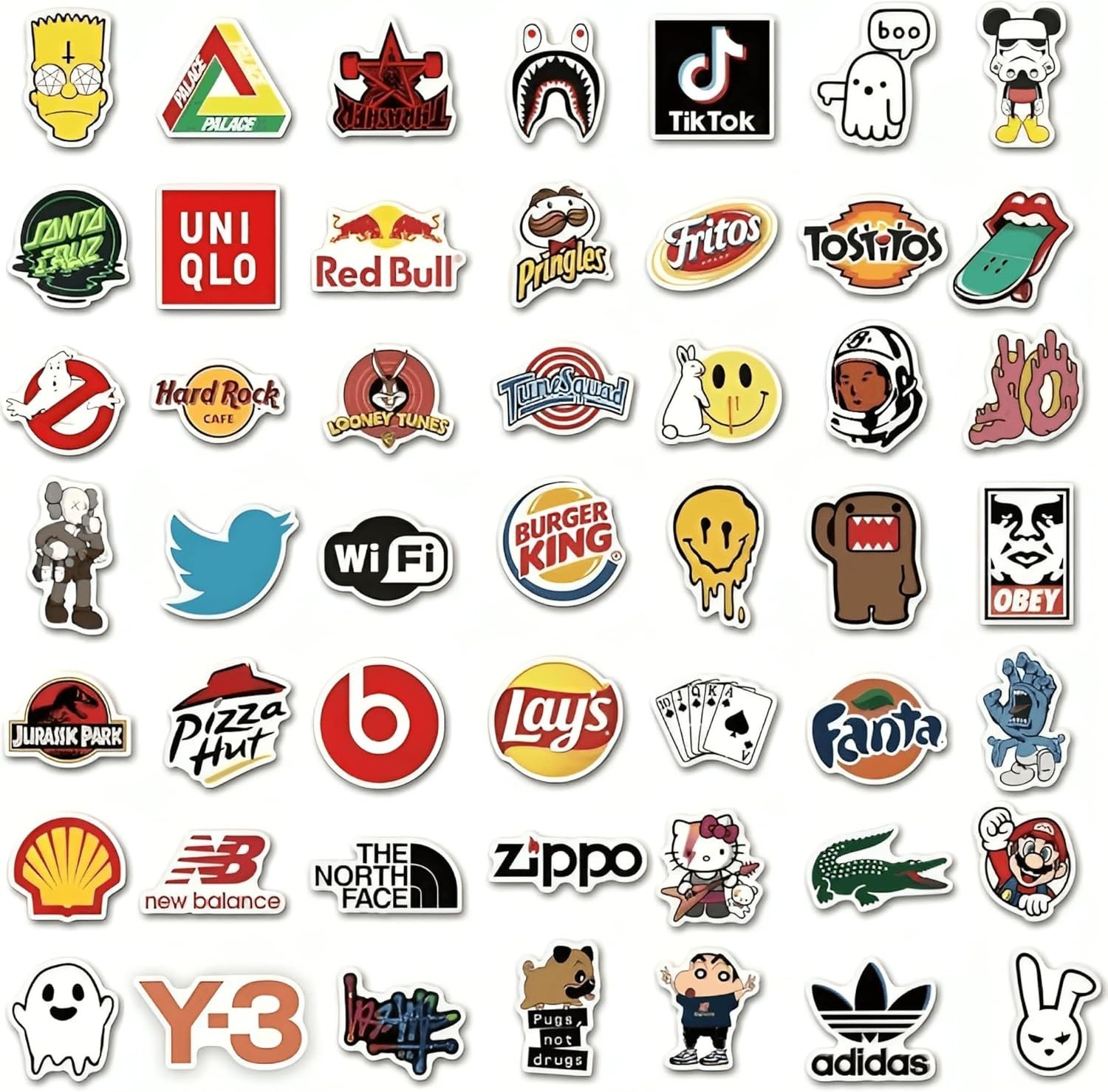 100PCS Waterproof Vinyl Sticker Pack Random Cute Funny Decals for Bottles Laptop