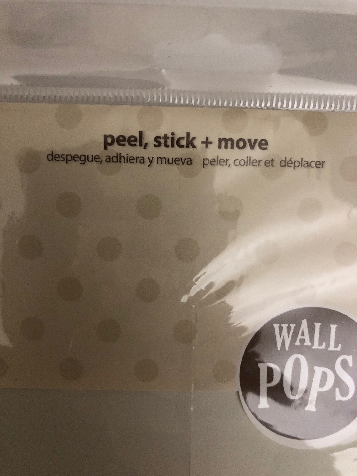 WallPops! Brewster Home Fashions WPD98817-4 Pcs 13” Ivory/White Dots-RARE-SHIP24