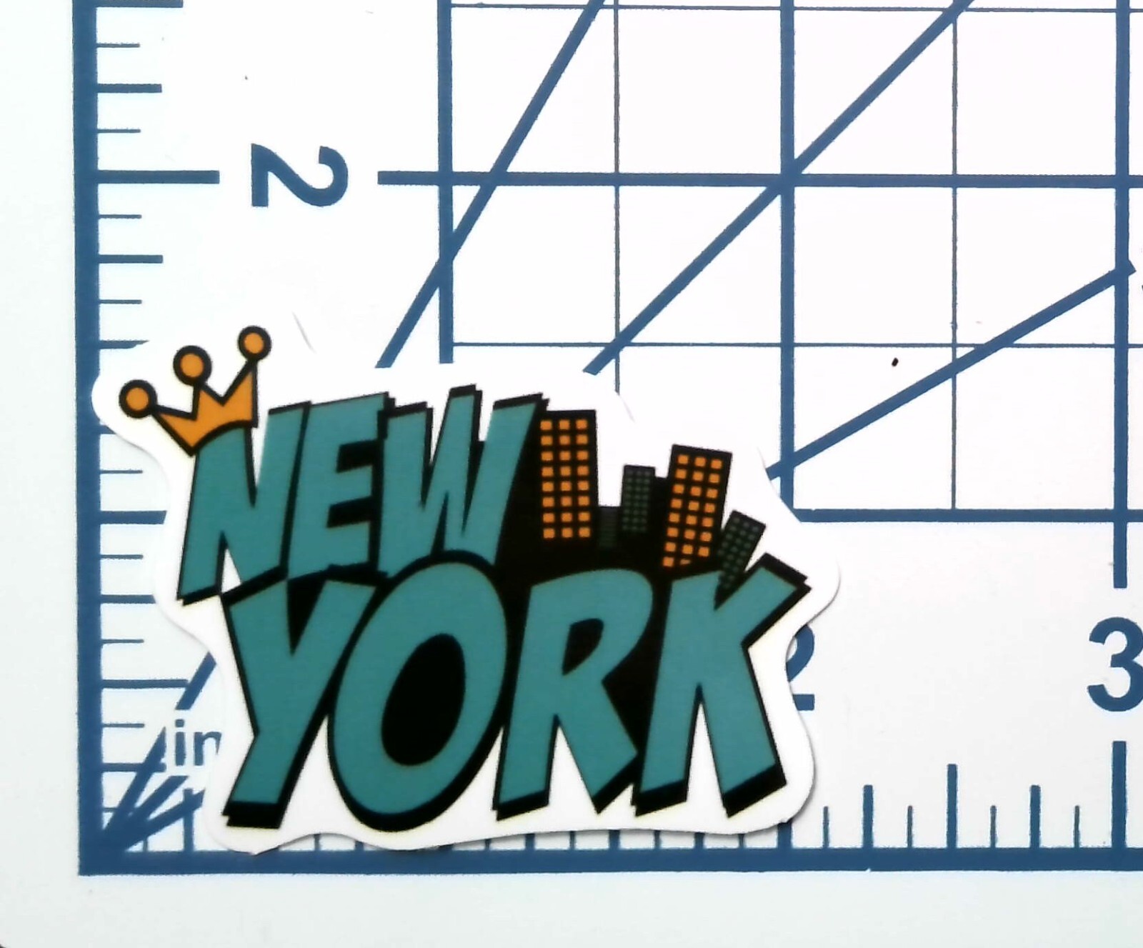 New York City Vinyl Sticker Die Cut NYC Crown Souvenir Travel Decal for Journal