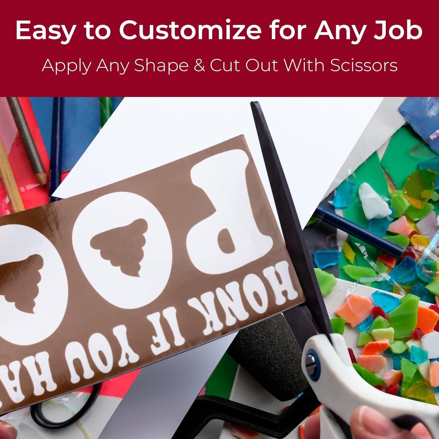 Cut to Size, Durable 4x12in Sticker Magnetizer 2 Pk: Turn Any Decal Into a St…