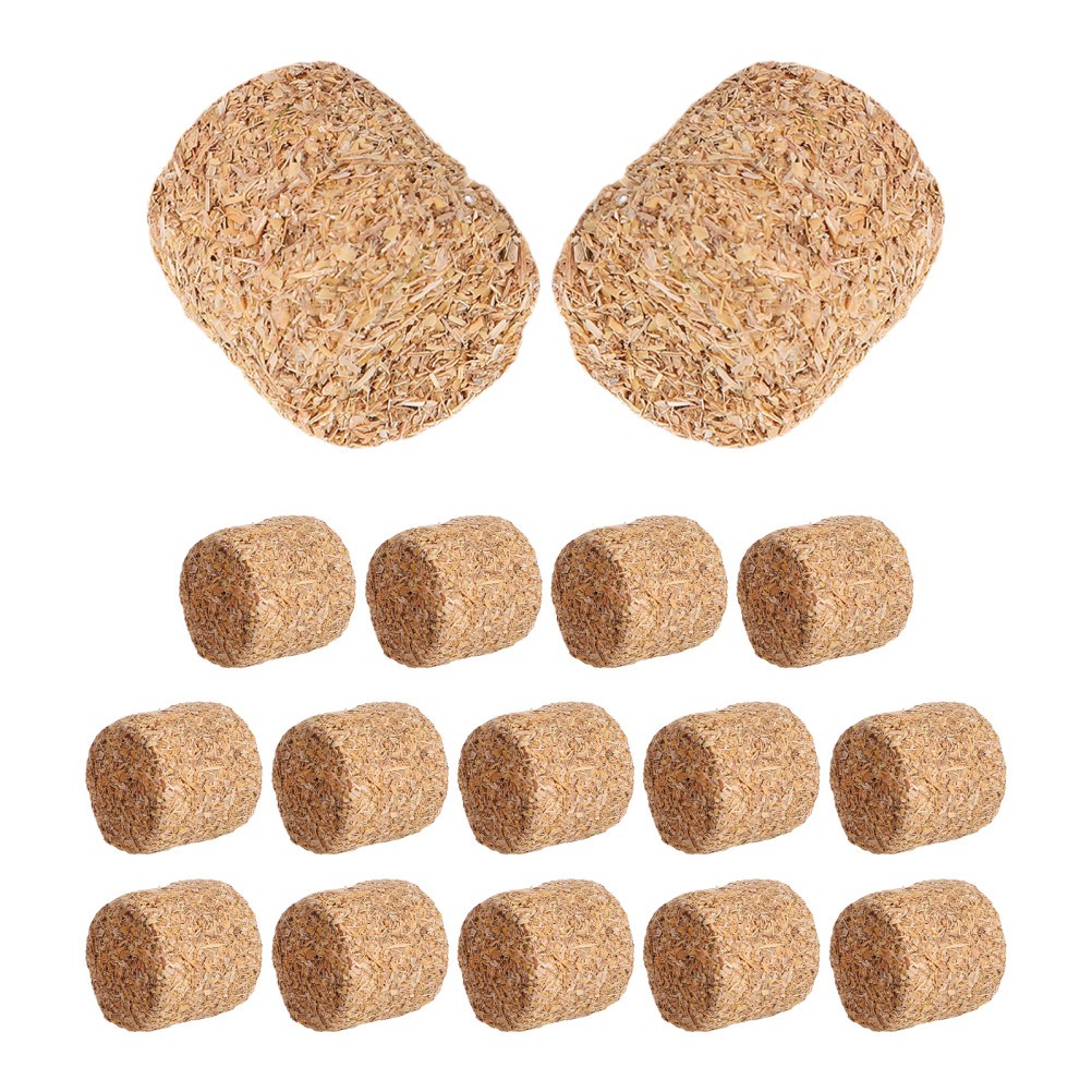 16PCS Faux Mini Hay Bales – Cylinder Miniature Hay Bales for Craft – Artificial