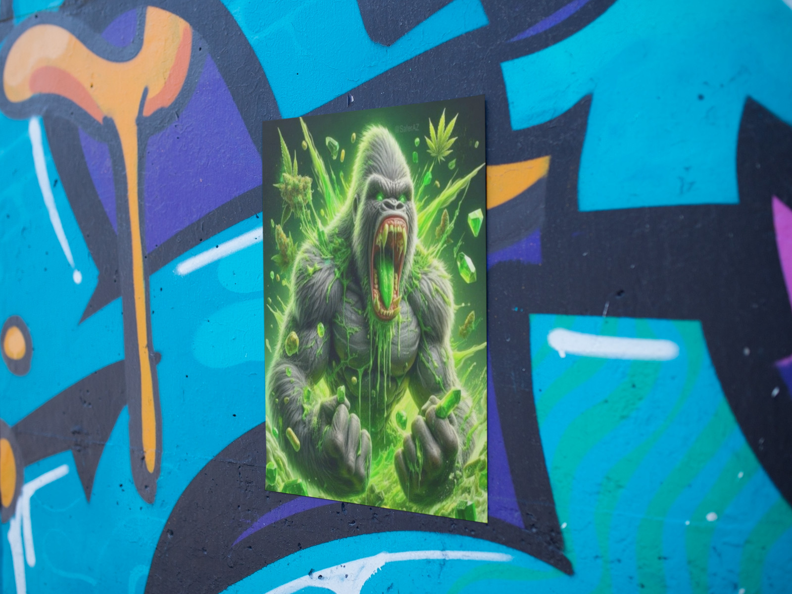 Gorilla Glue Weed Wall Vinyl Decal Poster Print Removable Adhesive Backing