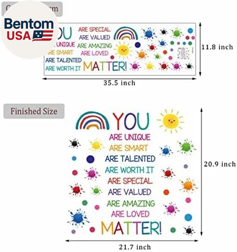 Colorful Inspirational Quote Wall Decals Motivational Phrase Wall Decor Sticker
