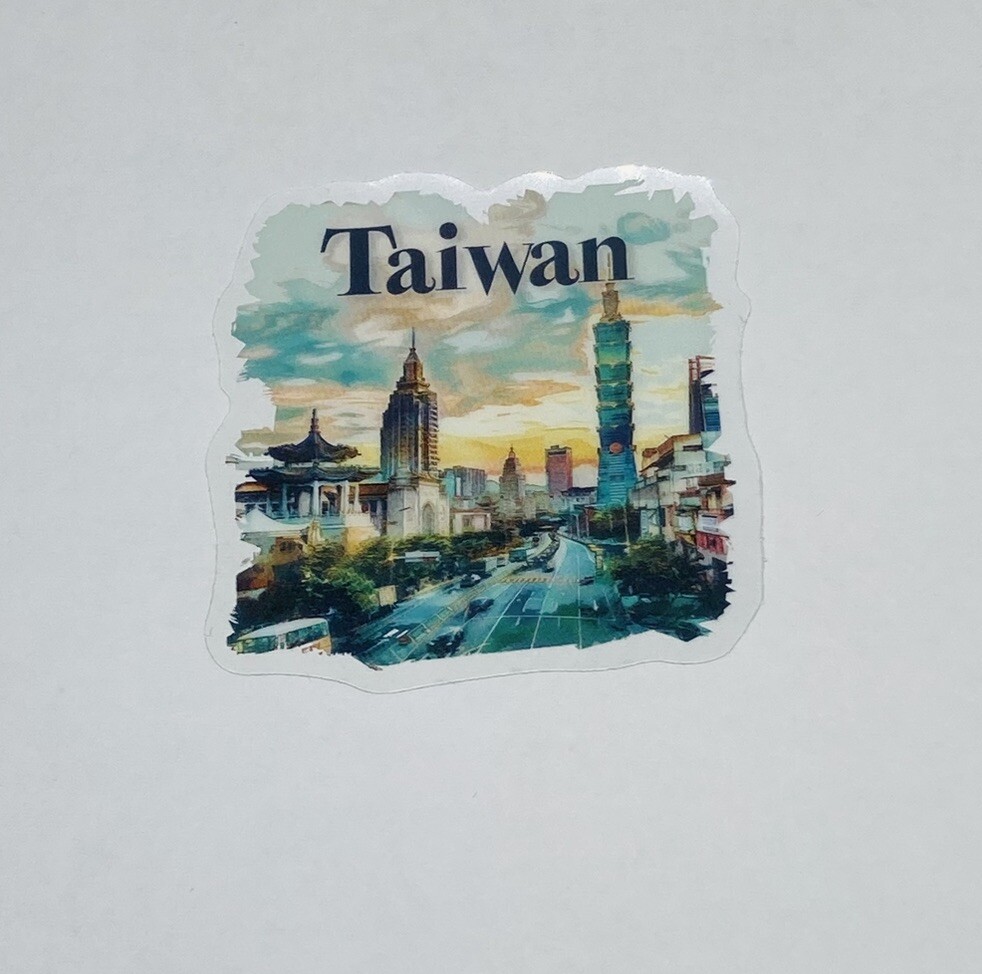 Taiwan Transparent Sticker Travel City Art Decal Vinyl Souvenir Tc6