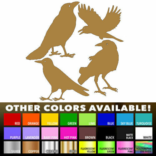 Crow Raven Blackbird vinyl decal Sticker for Window Home Wall Door DIY art decor