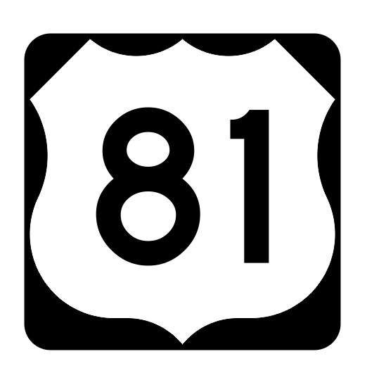 US Route 81 Sticker R1941 Highway Sign Road Sign