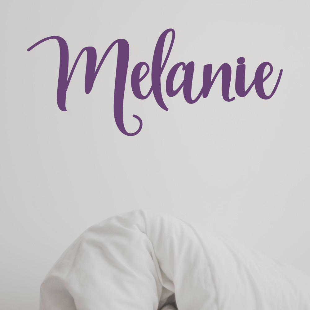 Personalized Script Name with Graphic Vinyl Wall Decal Sticker Nursery Bedroom