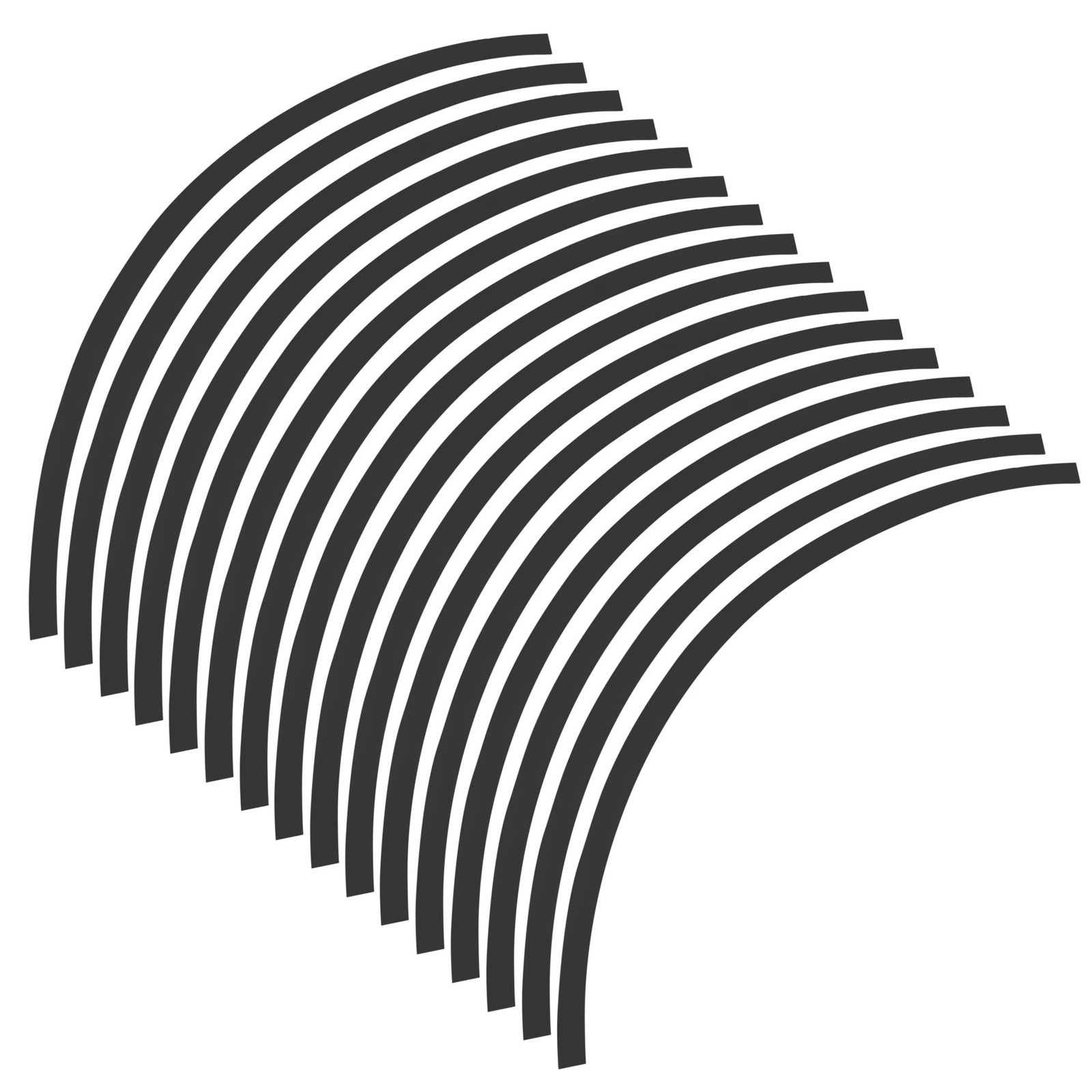 16pcs Fit 17" Wheel Motorcycle Car Bike Wheel Rim Sticker Strips Reflective S…