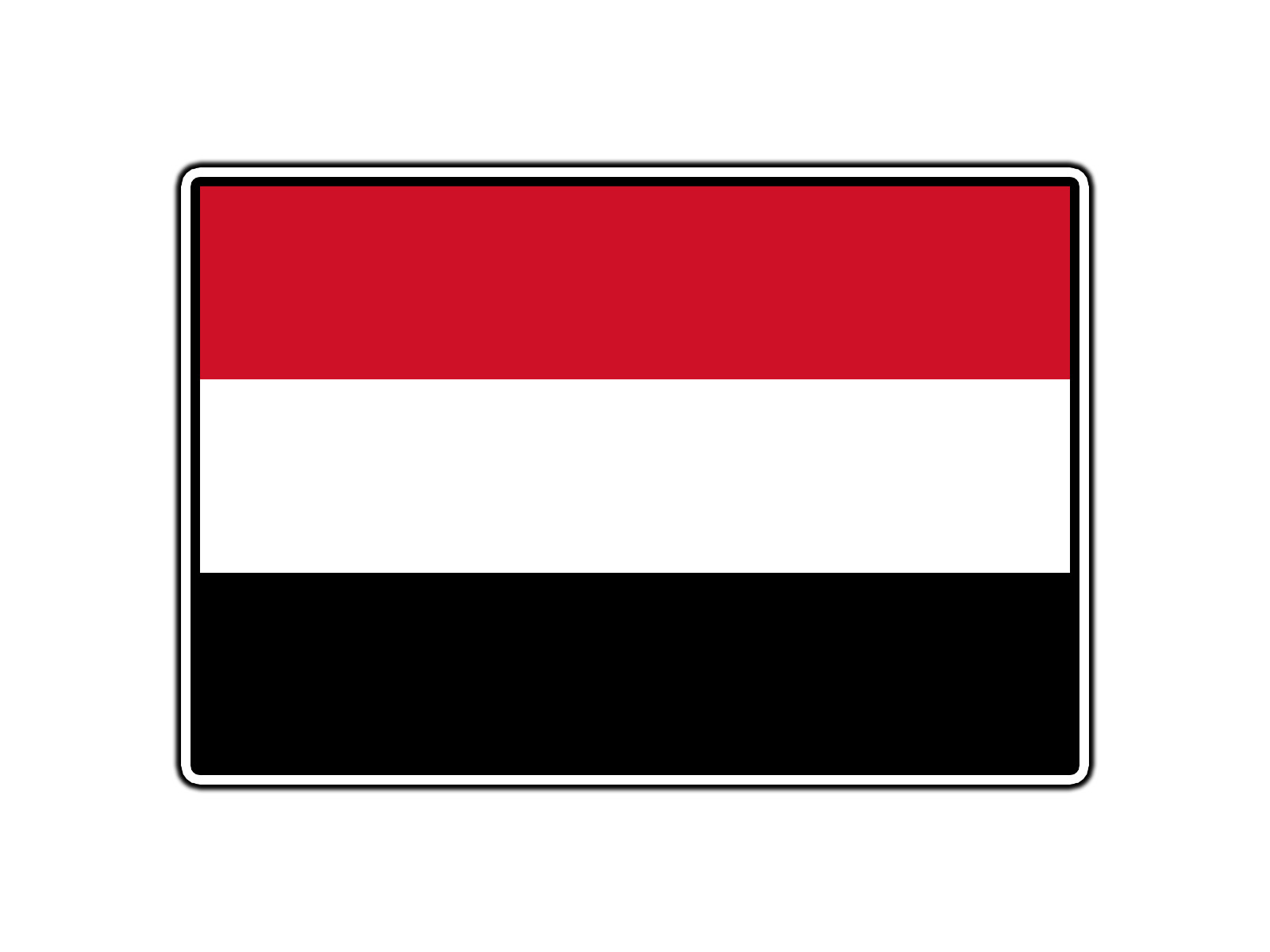 Yemen Flag World Country Sticker Waterproof Vinyl Decal Die-Cut Car Laptop