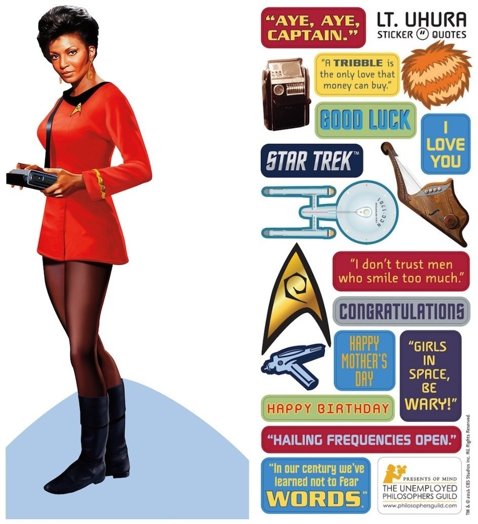 Greeting Card Stickers UPG Quotable Notables NEW Uhura Star Trek