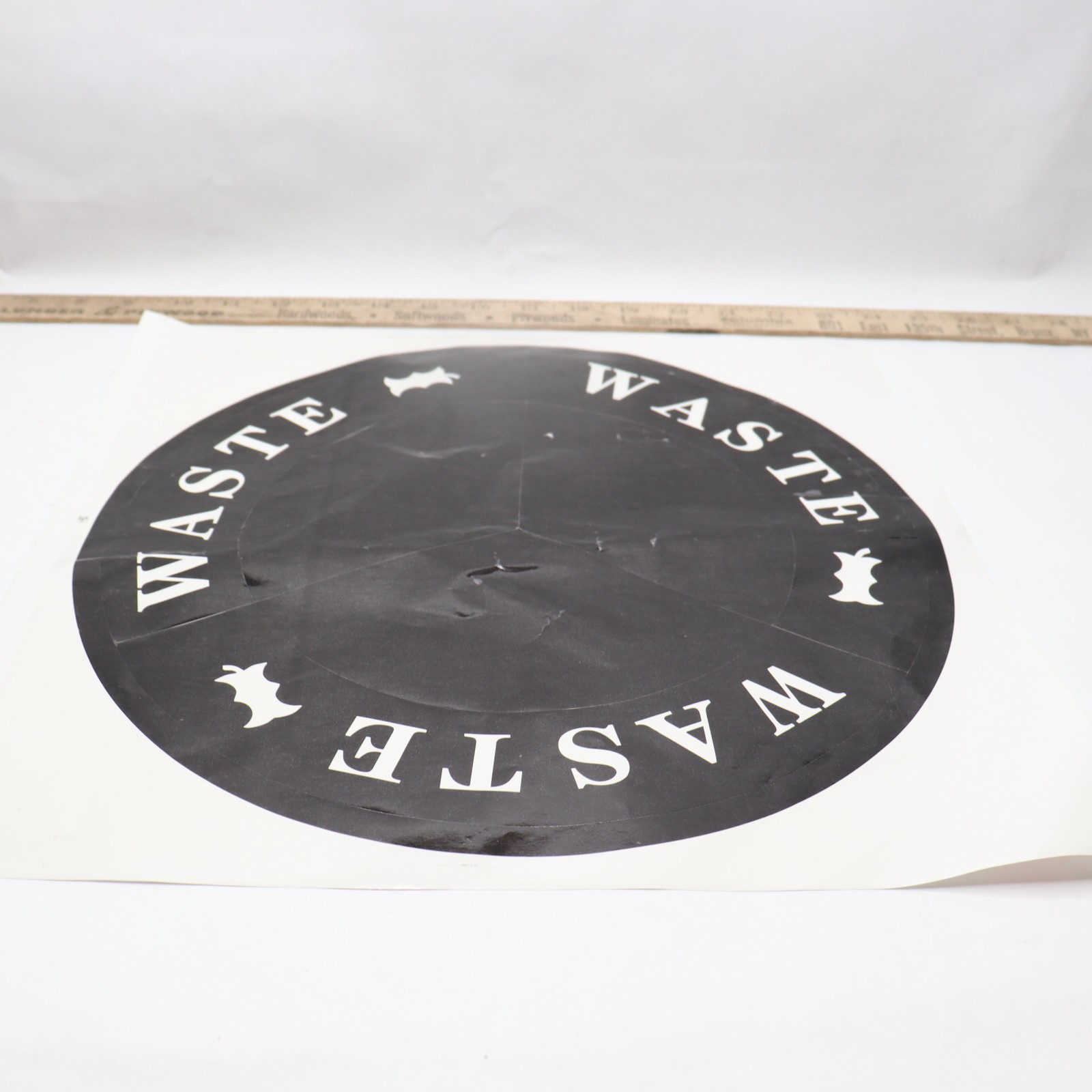 Alpine Round Recycle Center Waste Sticker/Decal 2 & 3 Bin 12"