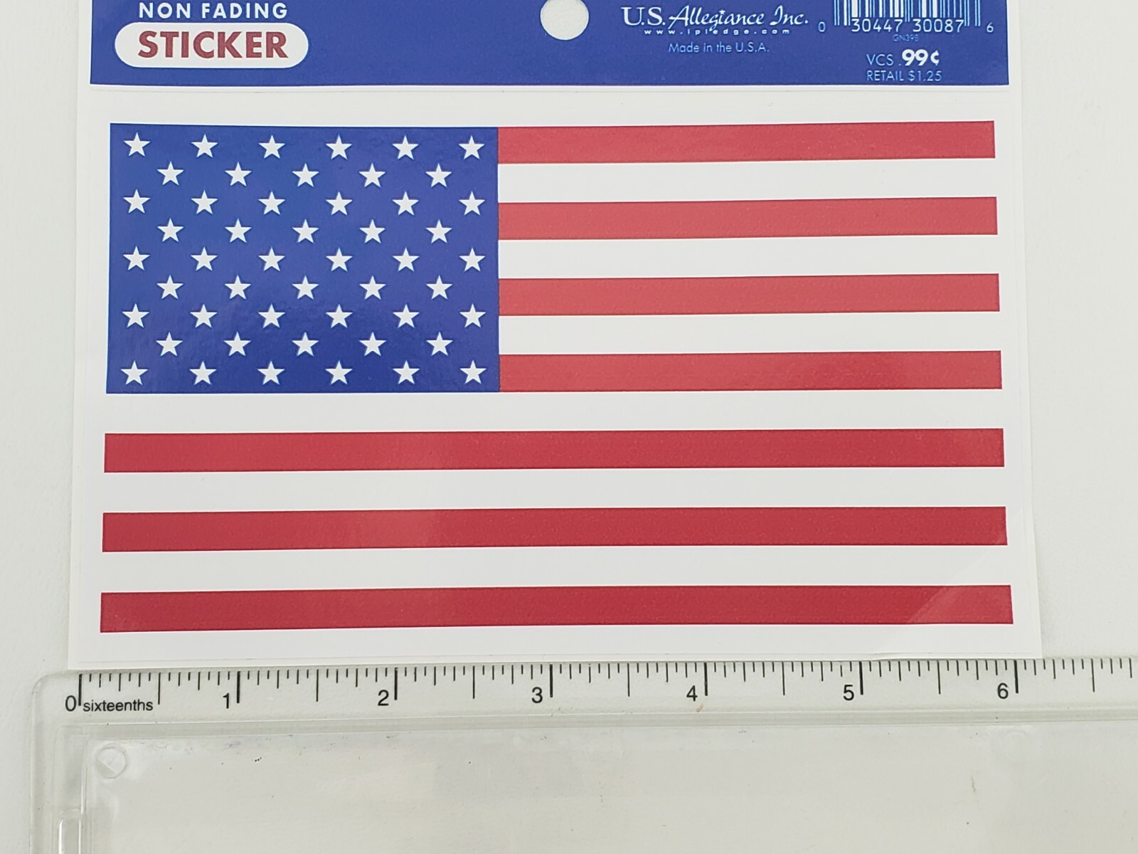 AMERICAN FLAG – 3.5" x 6" – Sticker Decal – Long Lasting Non Fading – USA