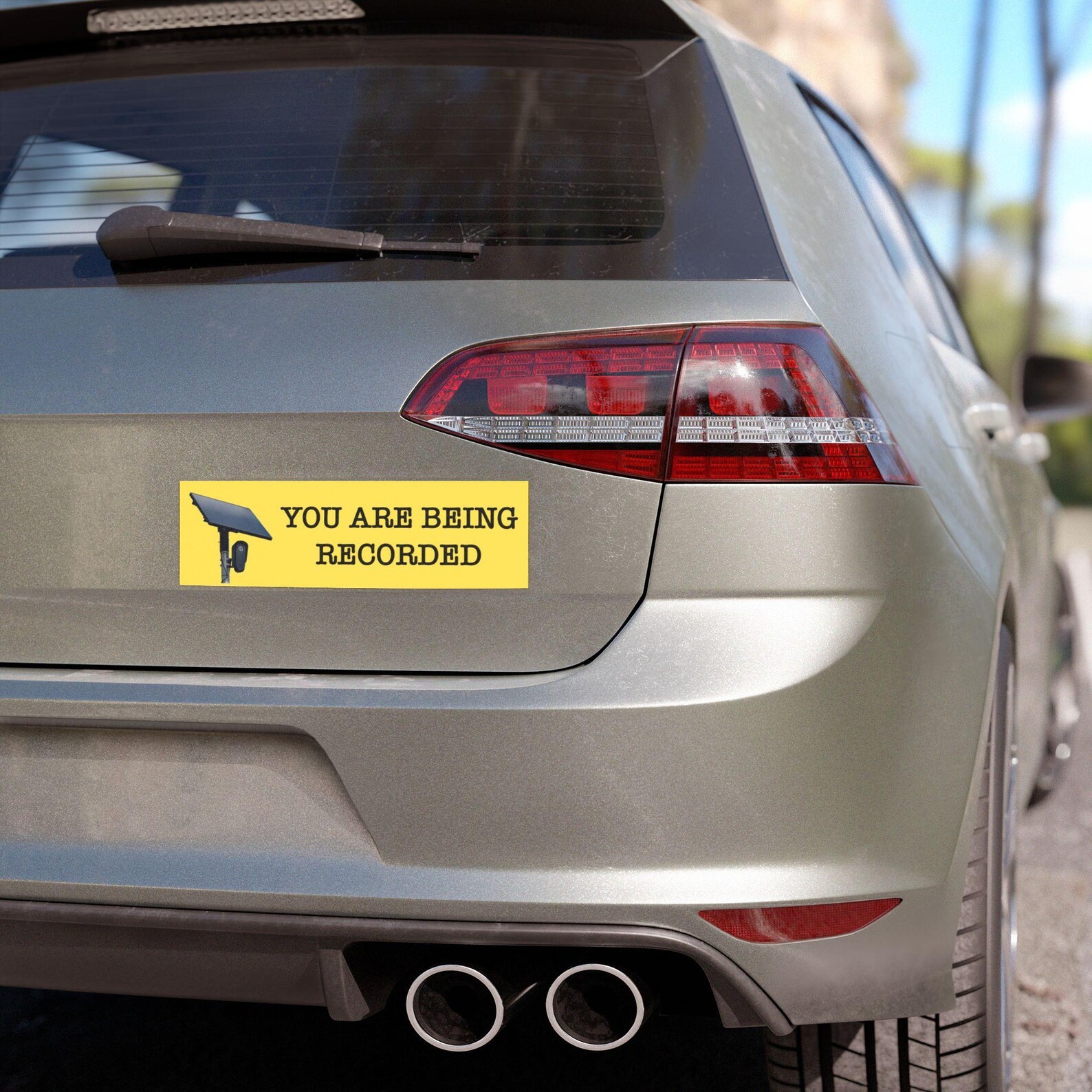 You Are Being Recorded Bumper Sticker / Magnet – Anti-Flock License Plate Camera