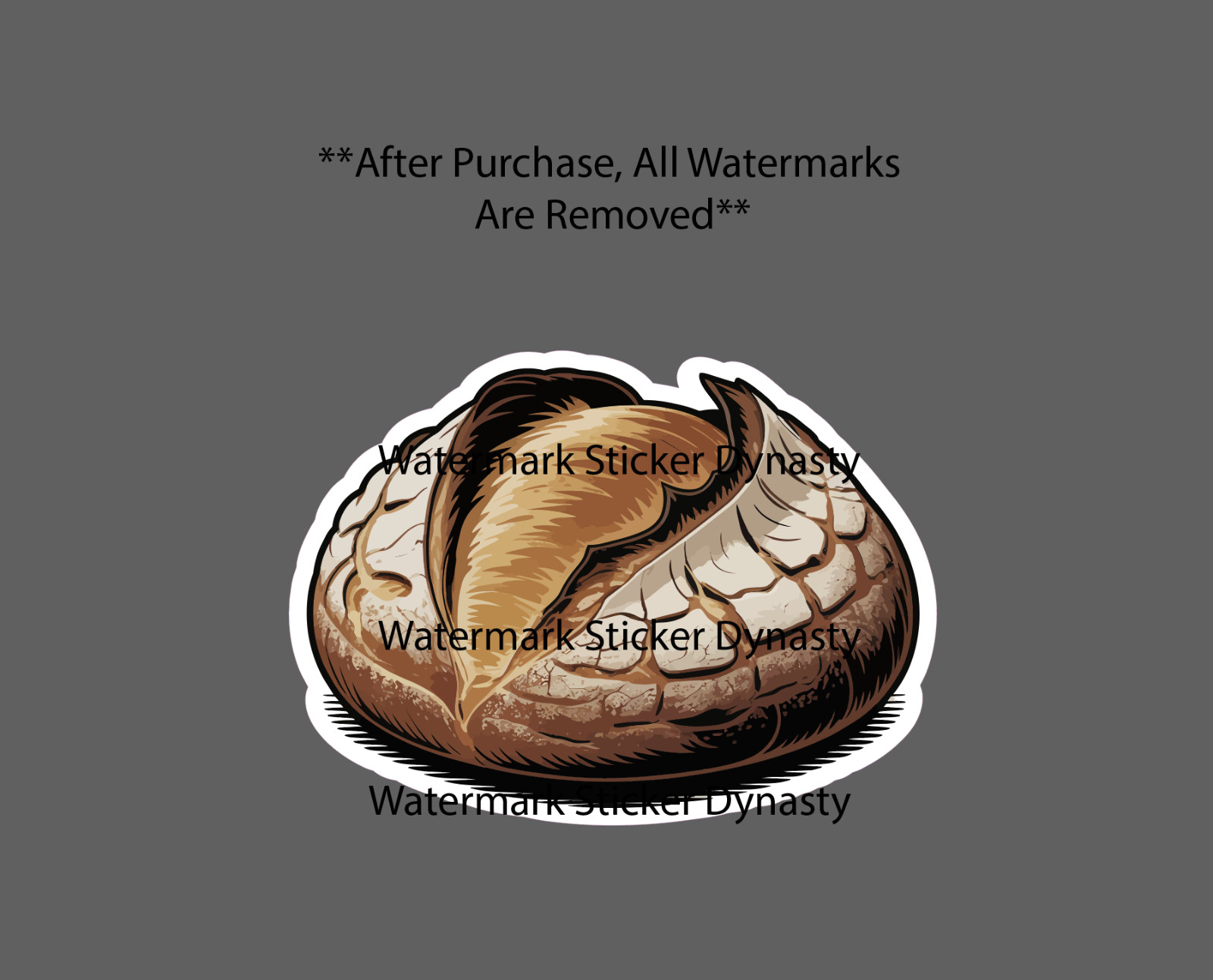 Sour Dough Bread Sticker Waterproof Decal Homestead Homemade Food Gift NEW