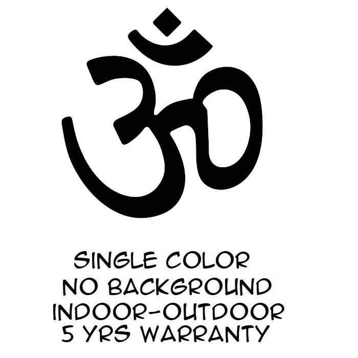 Aum Om Sticker Vinyl Decal – Spiritual Yoga Symbol Hindu Buddha Wall Car Window