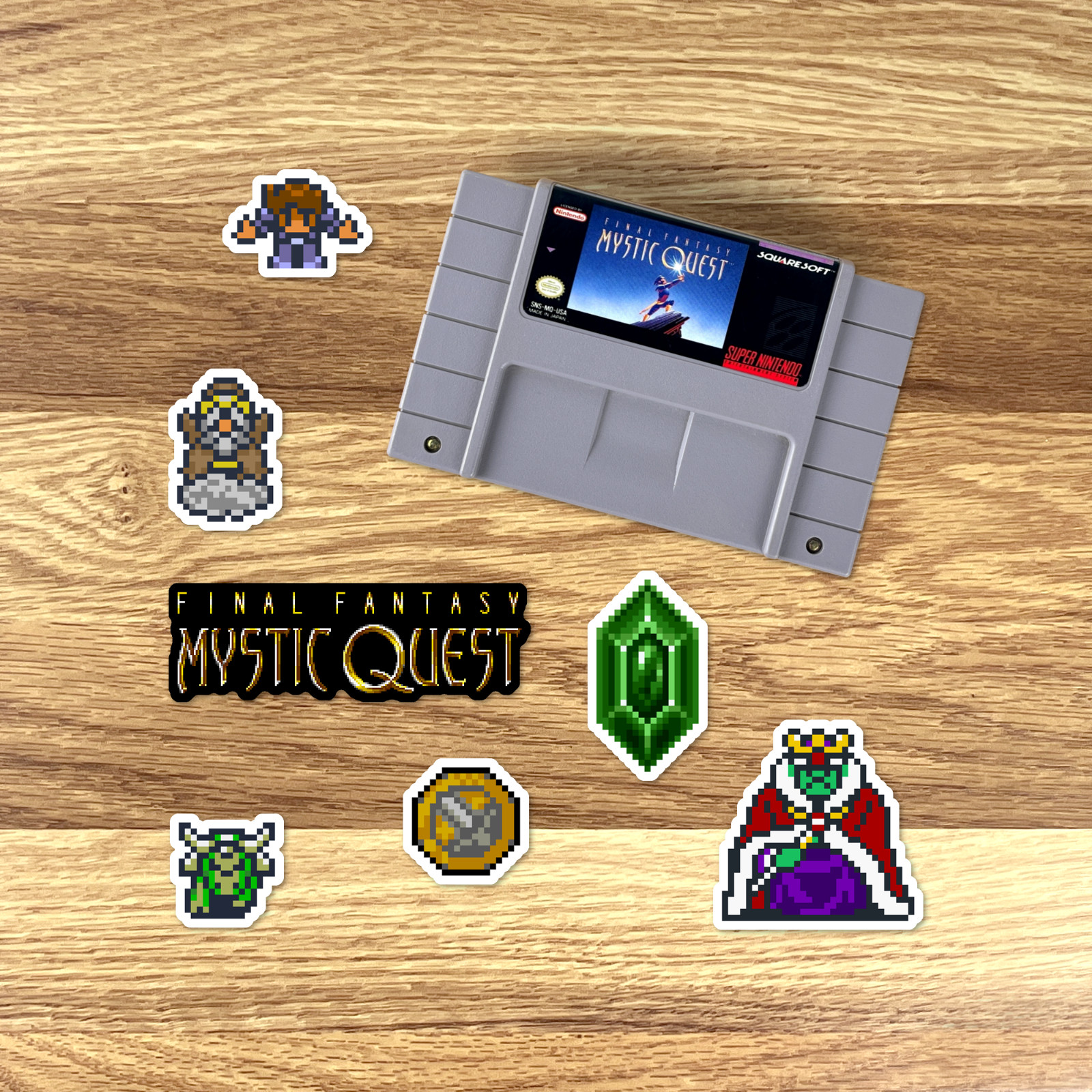 Final Fantasy Mystic Quest Stickers Super Nintendo SNES Pixel 29 Sticker Pack
