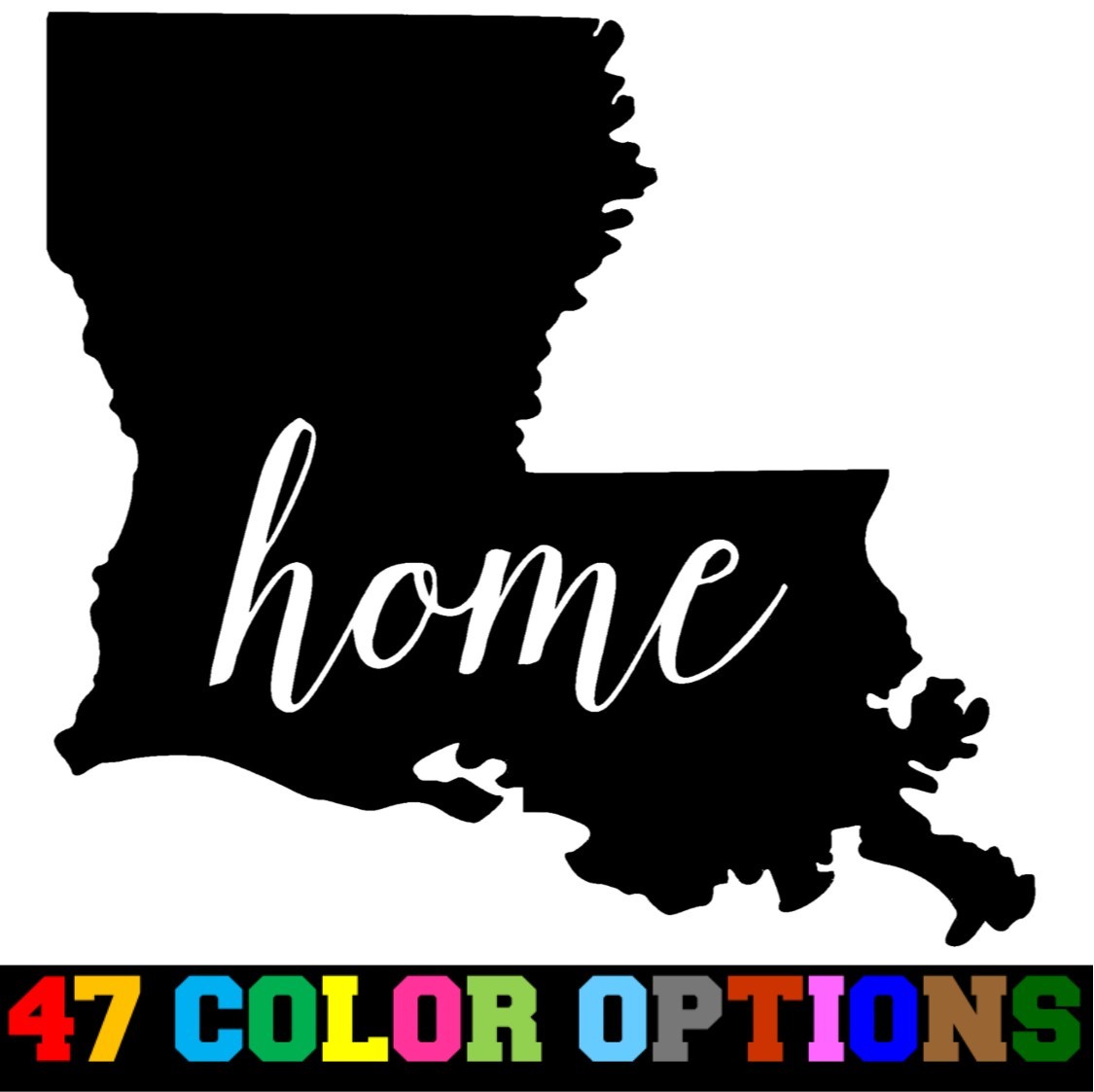 Vinyl Decal Truck Car Sticker Laptop – Home State Outline Love USA Louisiana