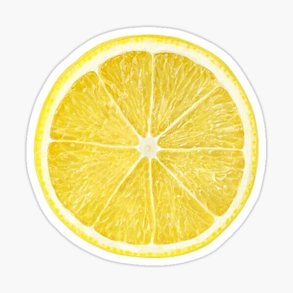 Lemon Slice Wedge Fun & Whimsical Decal for Laptops Water Bottles Vinyl Sticker