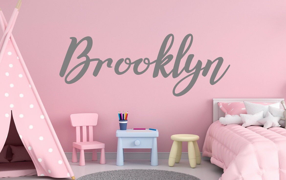 Custom Personalized Wall Sticker Decal 18”Hx21”W Pick Your Color Too