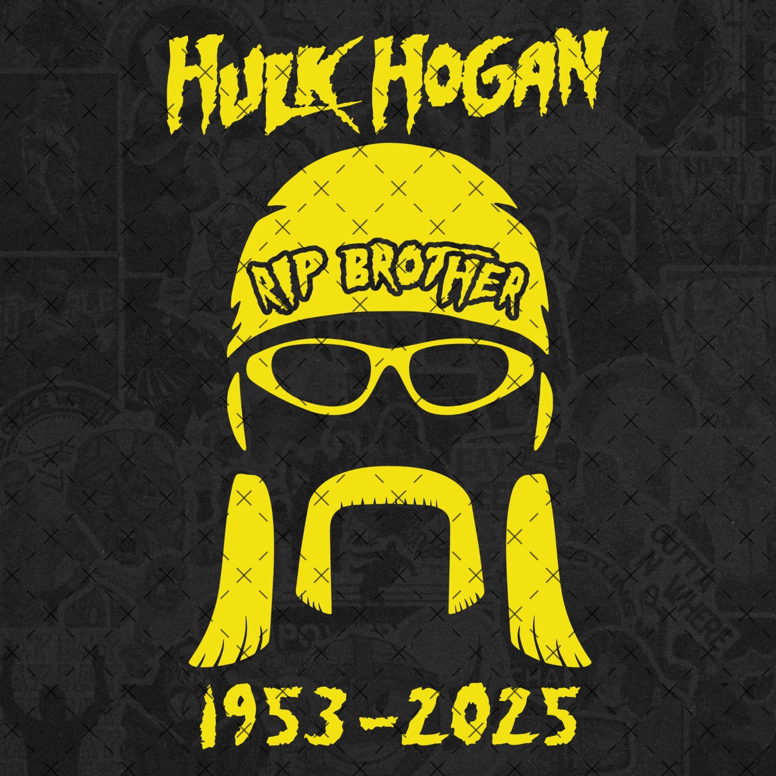 Hulk Hogan RIP 1953-2025 Decal Wrestling Logo Die Cut Vinyl Decal Sticker Car