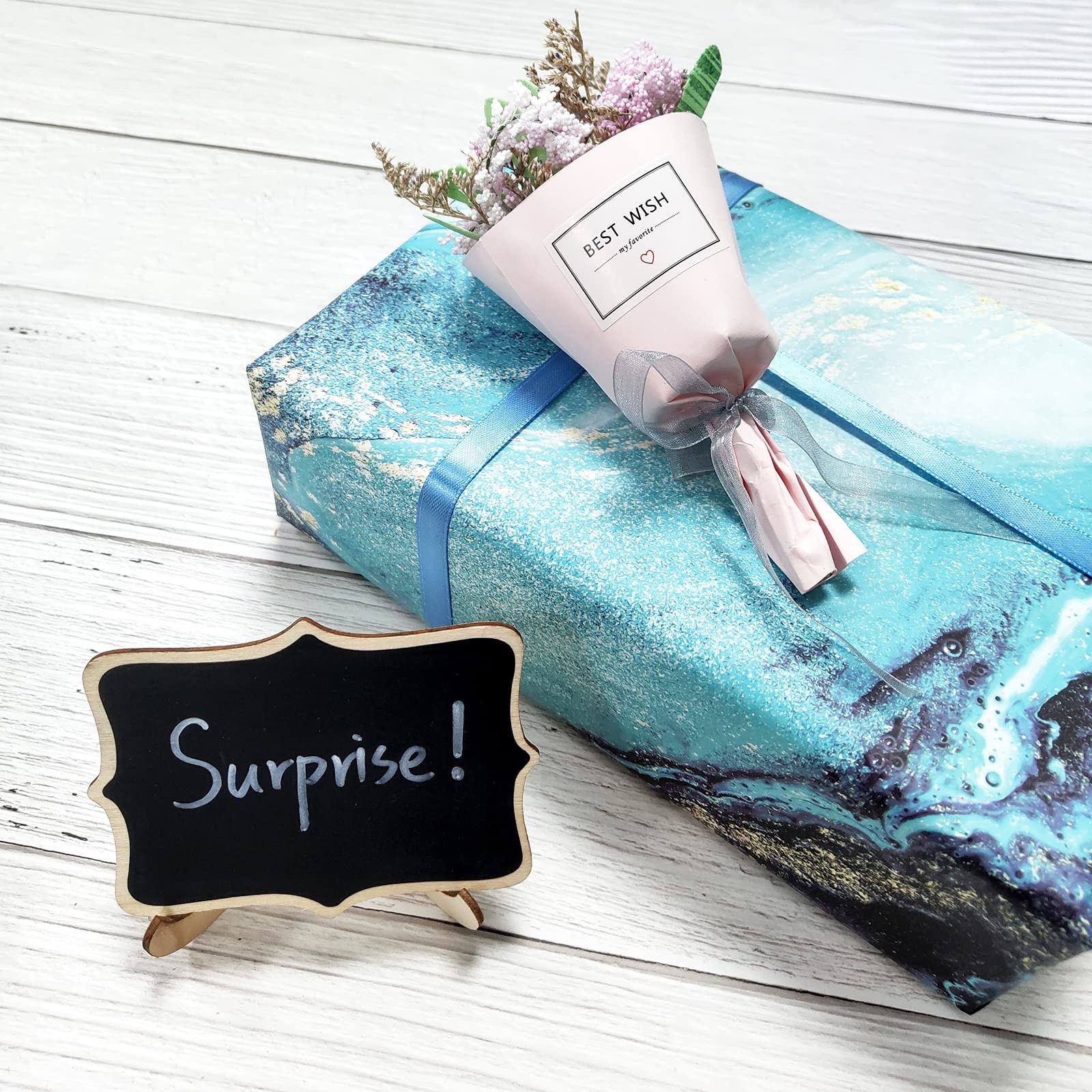 LNAUJS 15 Pcs Small Chalkboards, Mini 3.94 inches by 2.95 inches, Black