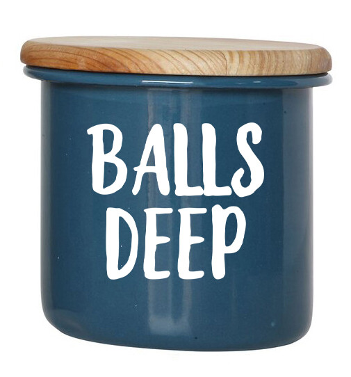 Balls Deep Vinyl Decal – Cotton Balls Container Sticker – Die Cut