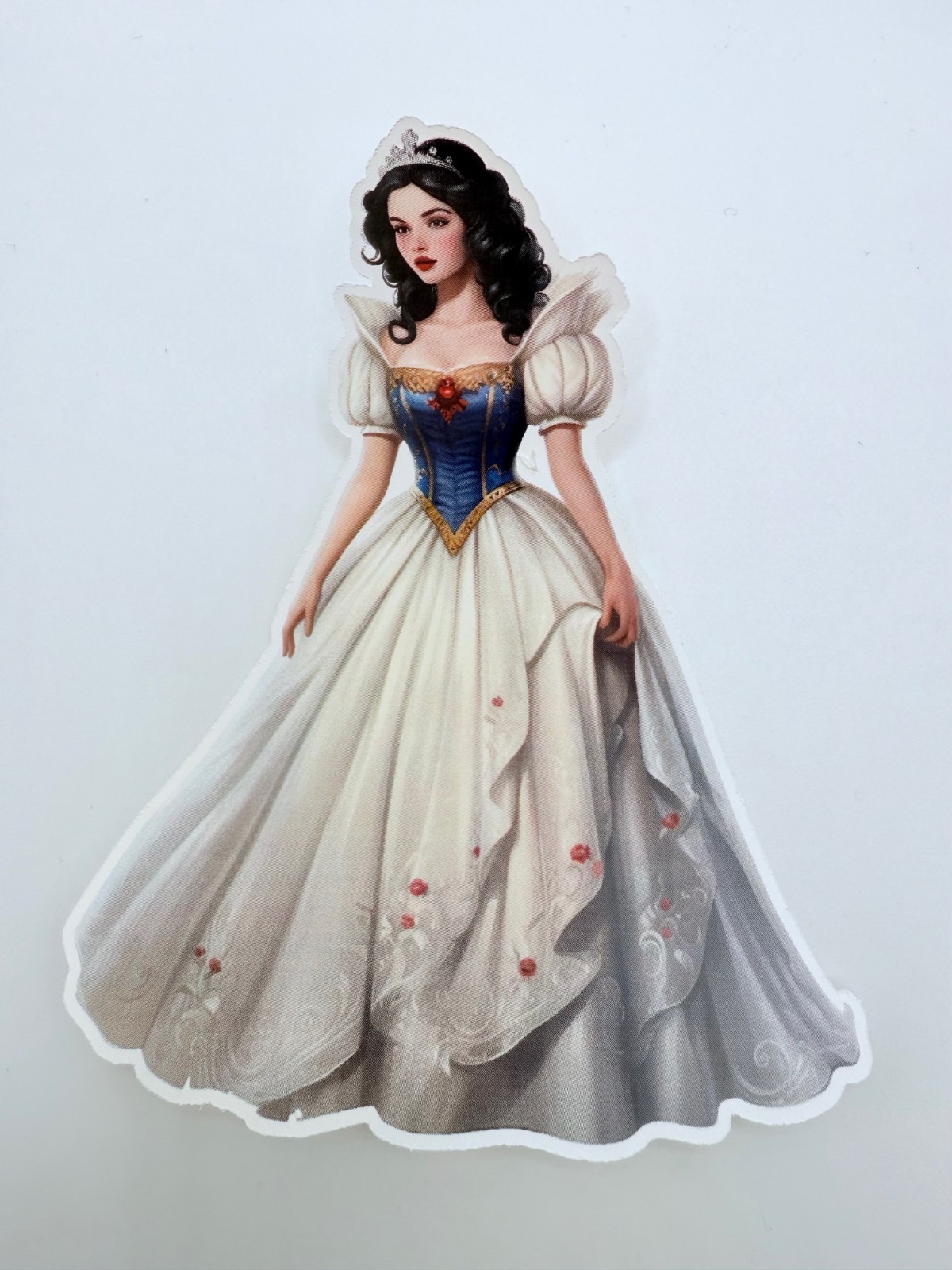 Brand New Vinyl Gorgeous Fairy Tale Princess Snow White Sticker 3.5" by 4"