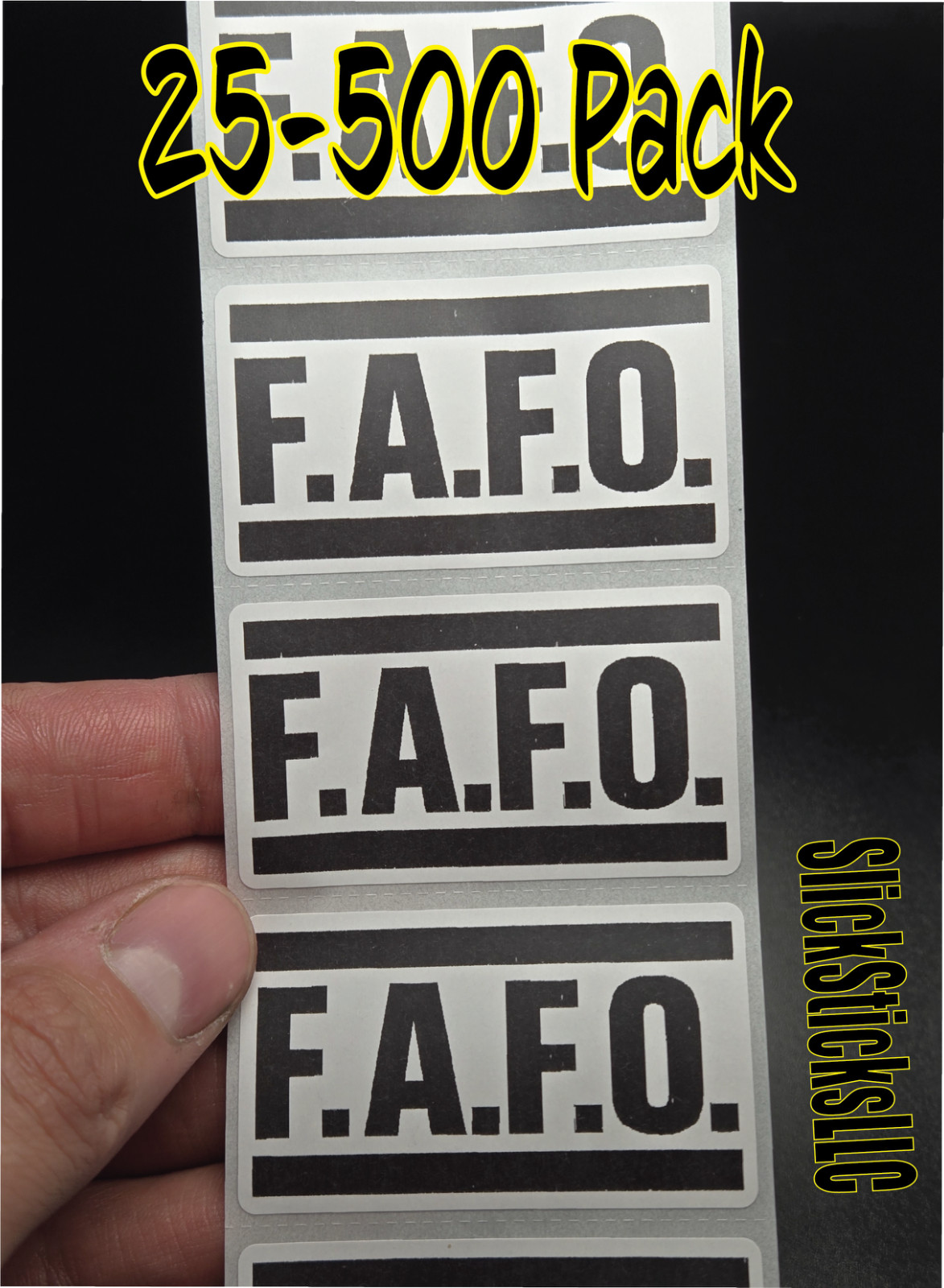 "F.A.F.O." 25-500pcs stickers bulk lot decal labels around and find out fafo