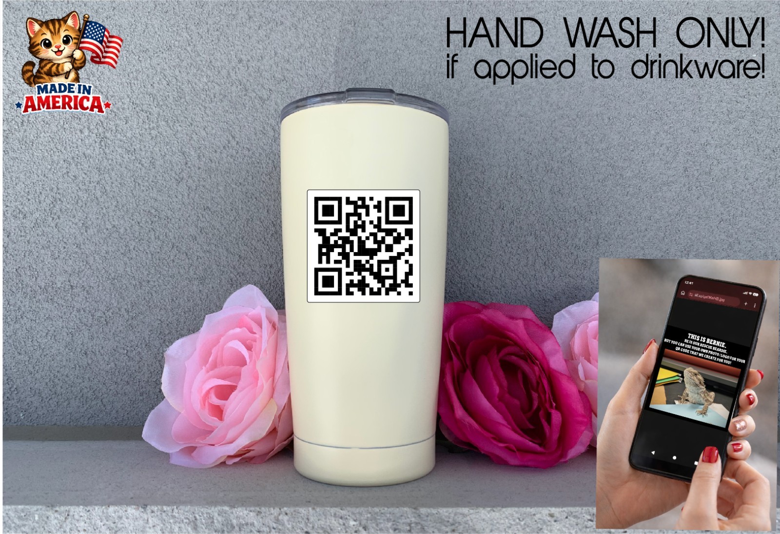 Custom QR Code Decal Sticker Link to YOUR PHOTO Advertise Fun Picture Share Scan