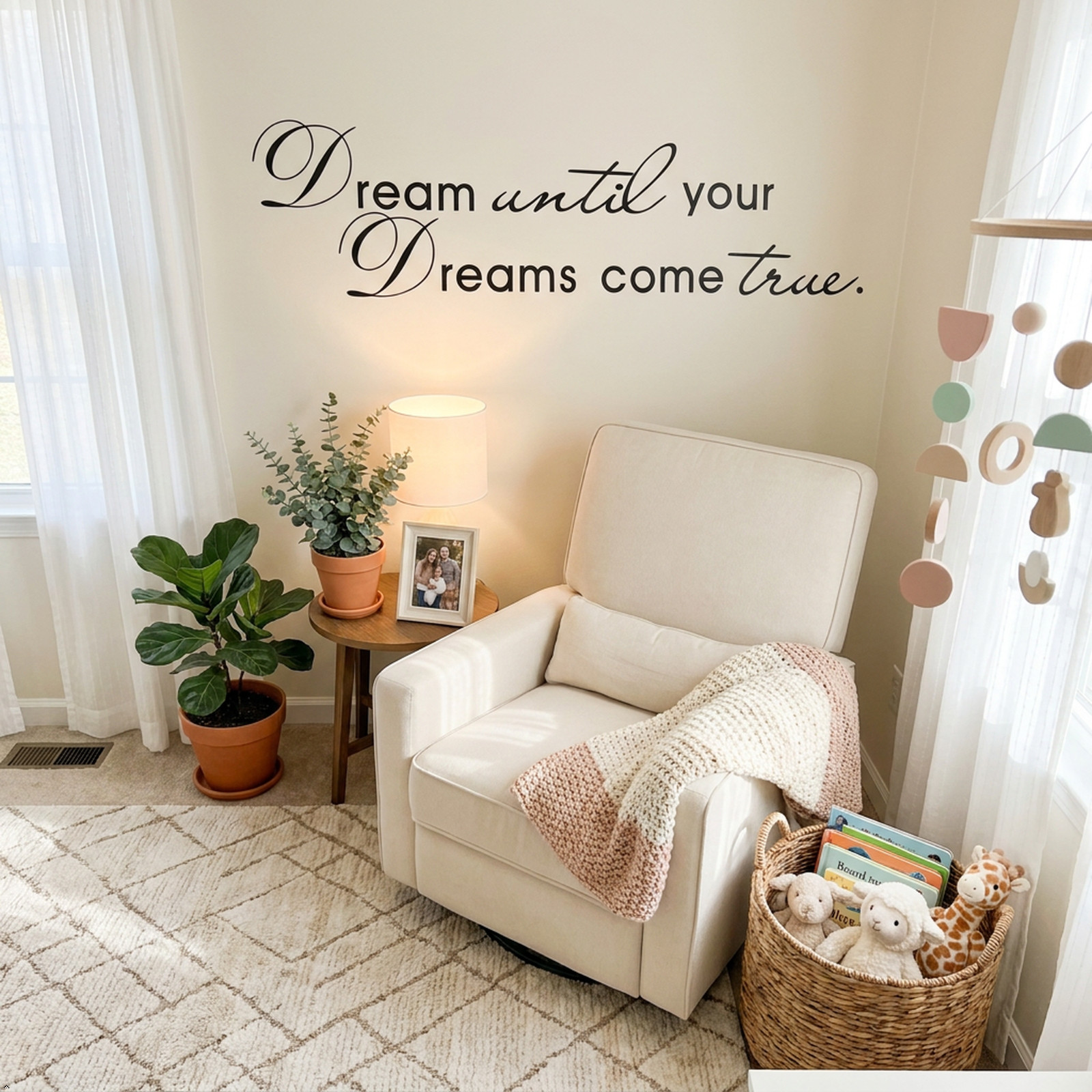 Dream Until Your Dreams Come True Quote Saying Wall Sticker Home Decal Decor