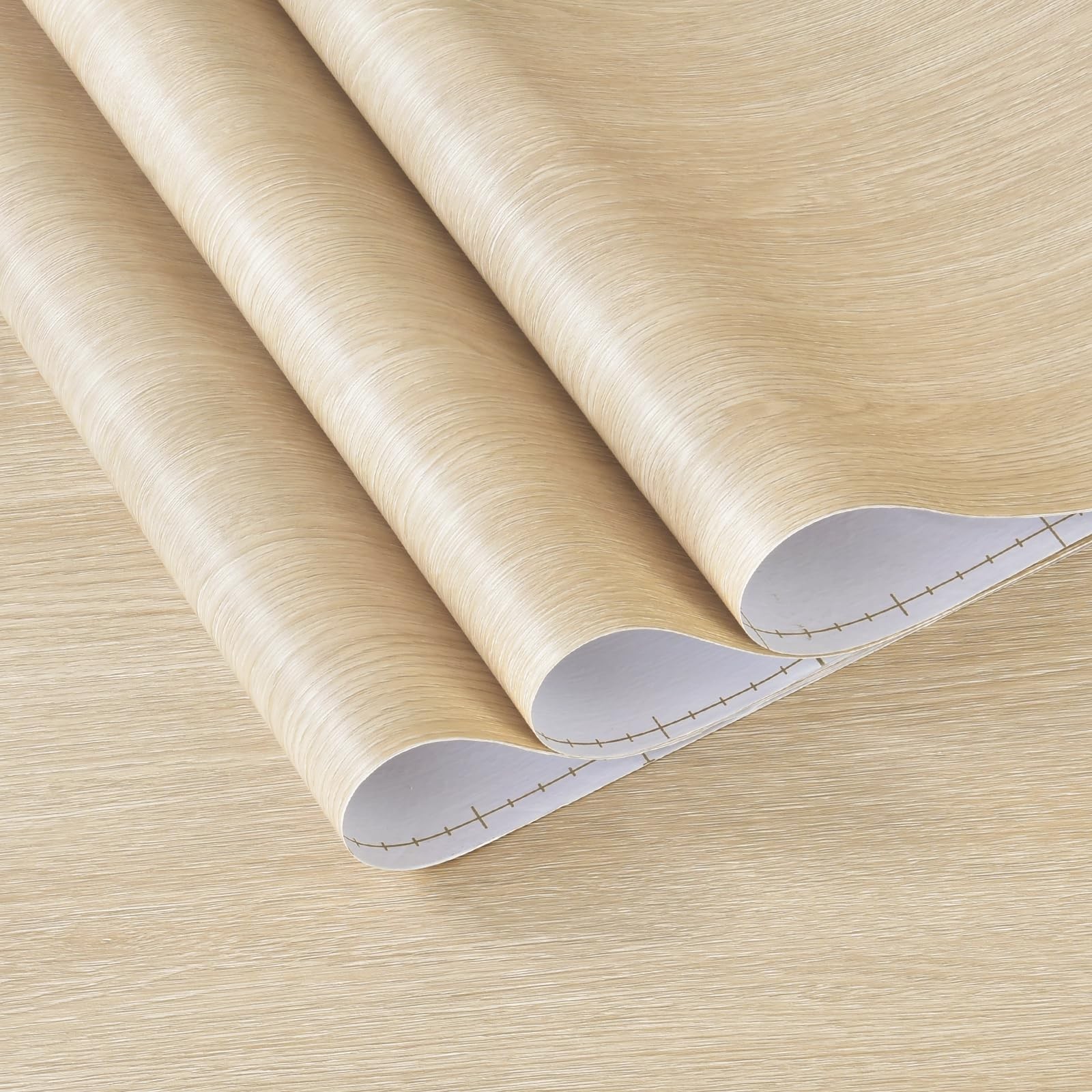 TOTIO Light Brown Wood Grain Contact Paper Peel and Stick Beige Oak Textured …