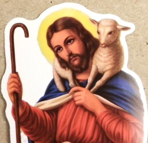 Jesus Sticker God Catholic Bible Halo Holy Rosary Christian Spiritual Religious