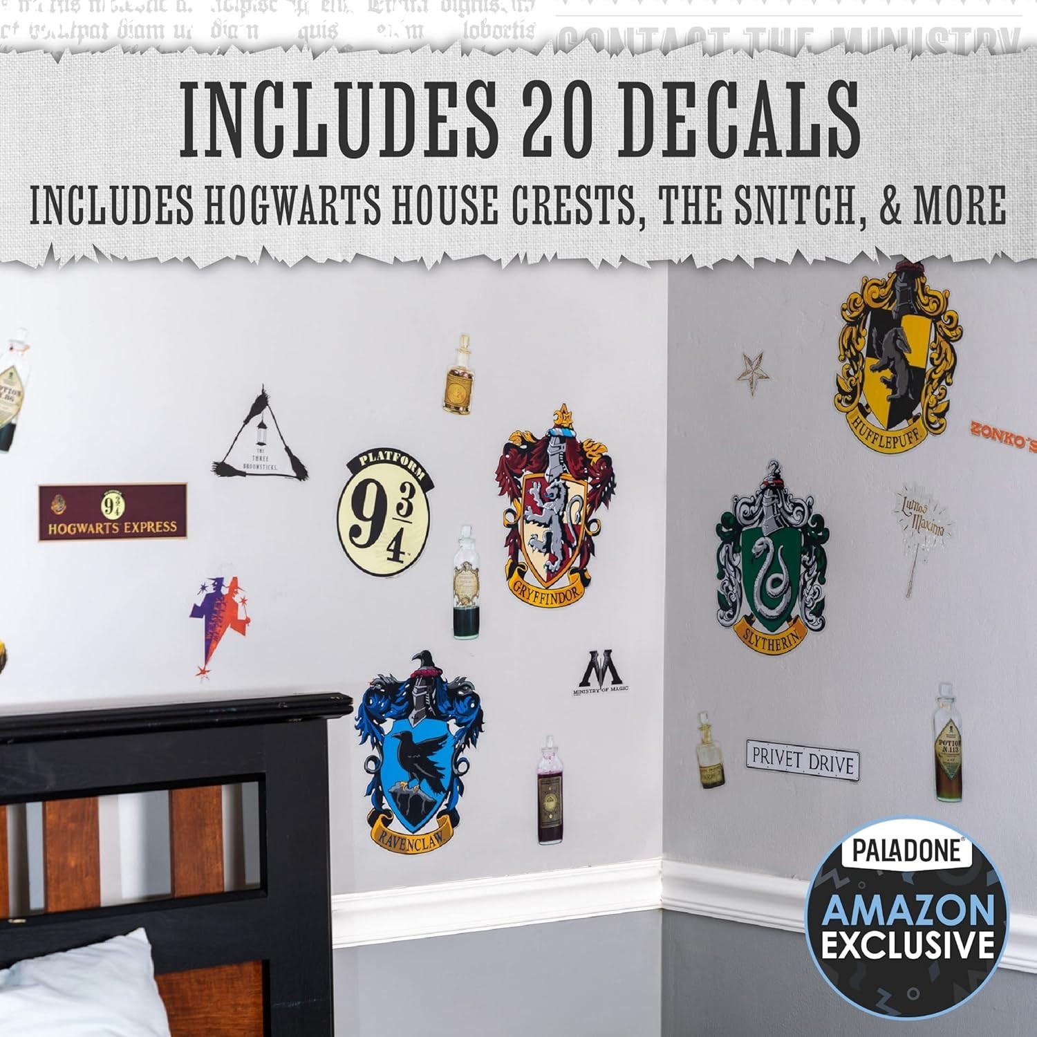 Harry Potter Inspired Wall Stickers 20pcs Wizard Magic Removable Decals Decor
