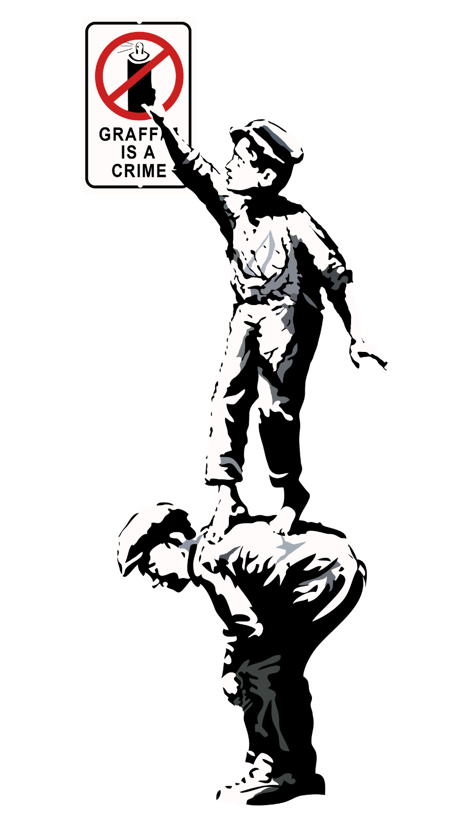 Valdalizing Kids Themed Graffiti Banksy Street Art Vinyl Home Wall Decal 20×35