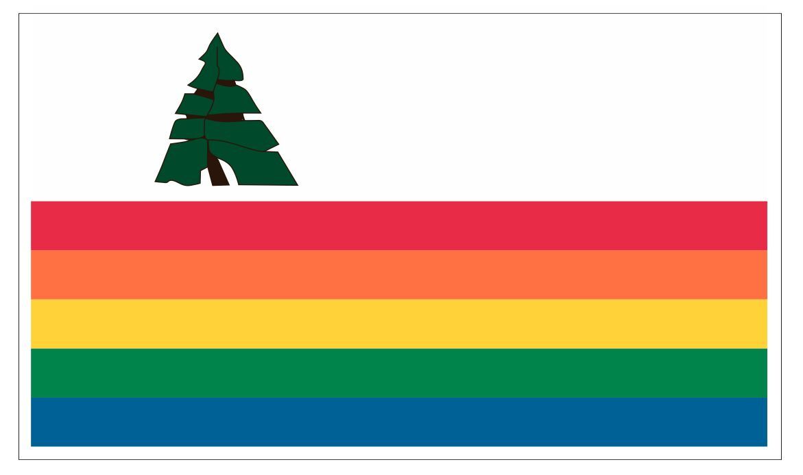 Santa Cruz County California Flag Sticker Decal F801
