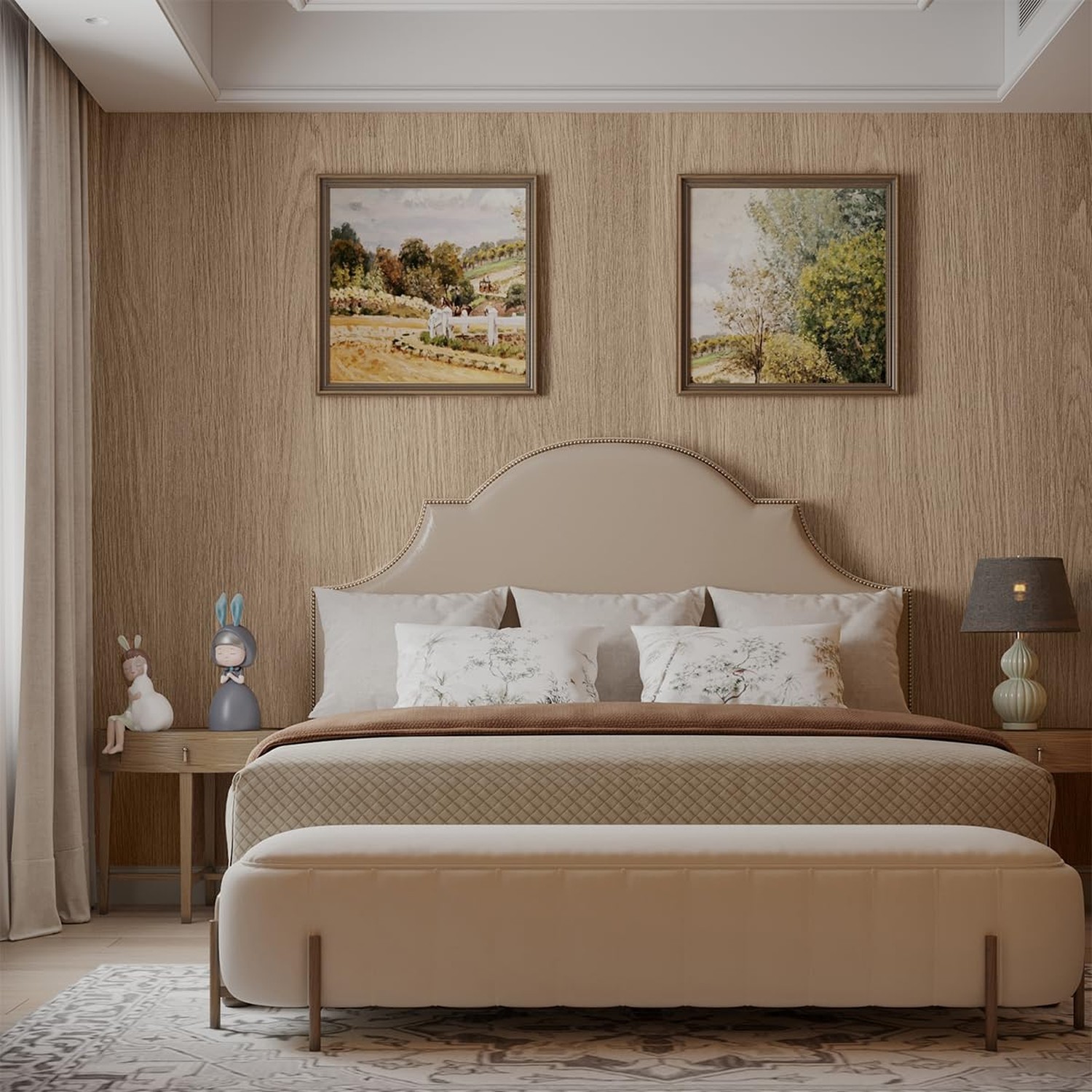 24"x196" Oak Wood Grain Contact Paper Peel and Stick Wallpaper Brown Wood Vin…
