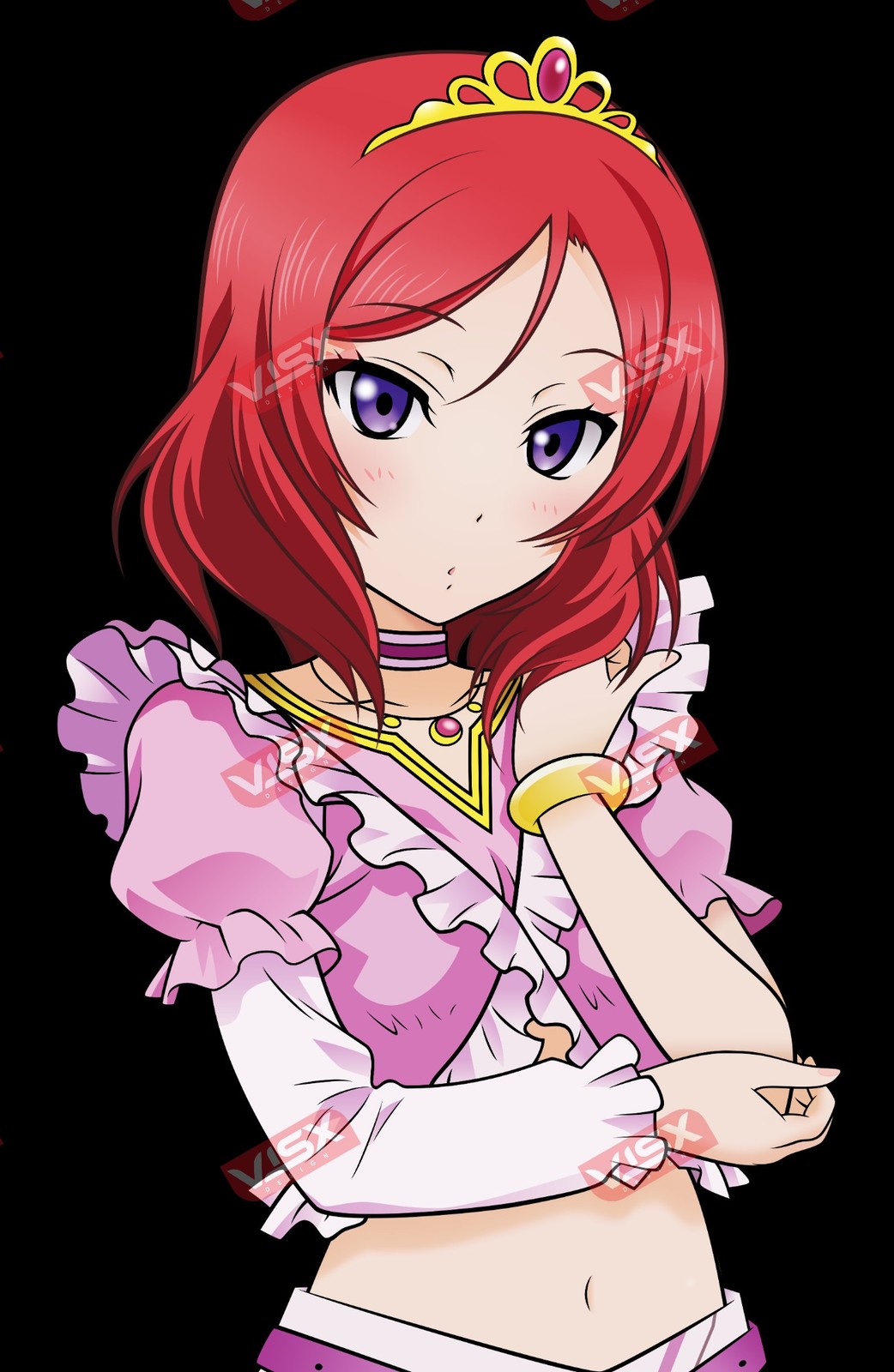 Maki Nishikino Love Live Anime Peeker bumper sticker vinyl car decal window
