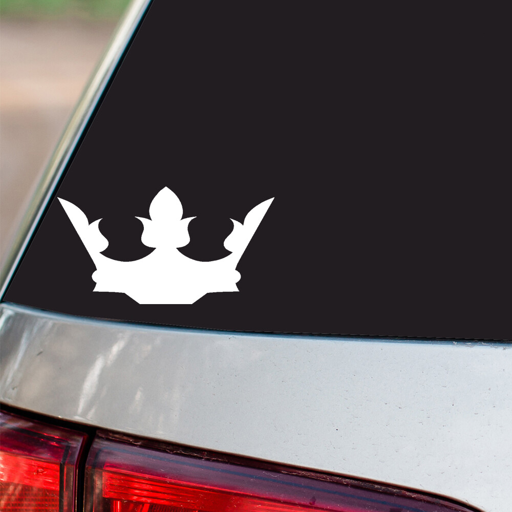 Crown Sticker Royalty Princess Queen S1 all chrome & regular vinyl colors