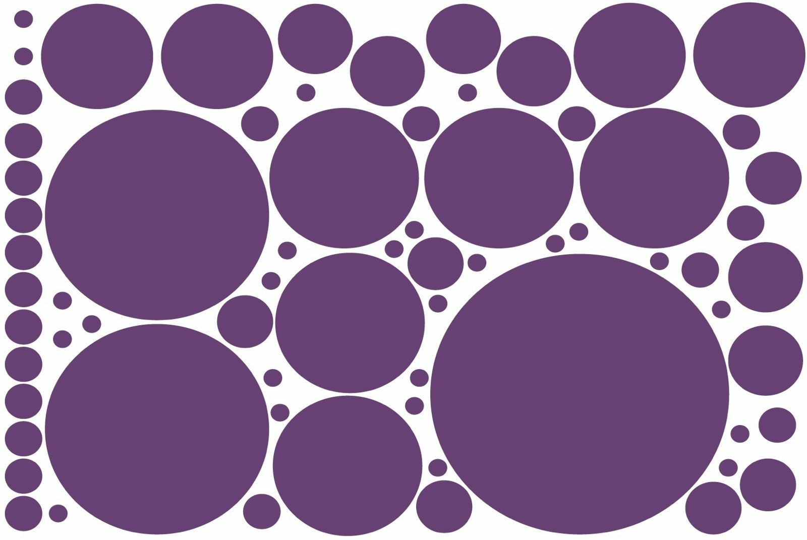 Rapid Vinyl 69 Random Various Sized Polka Dot Vinyl Decal Stickers Removable