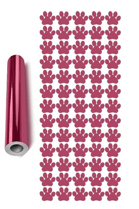 Paw Stickers Sticker Chrome Pink 3/4" DC15 Envelope Seals Arts & Crafts Vinyl