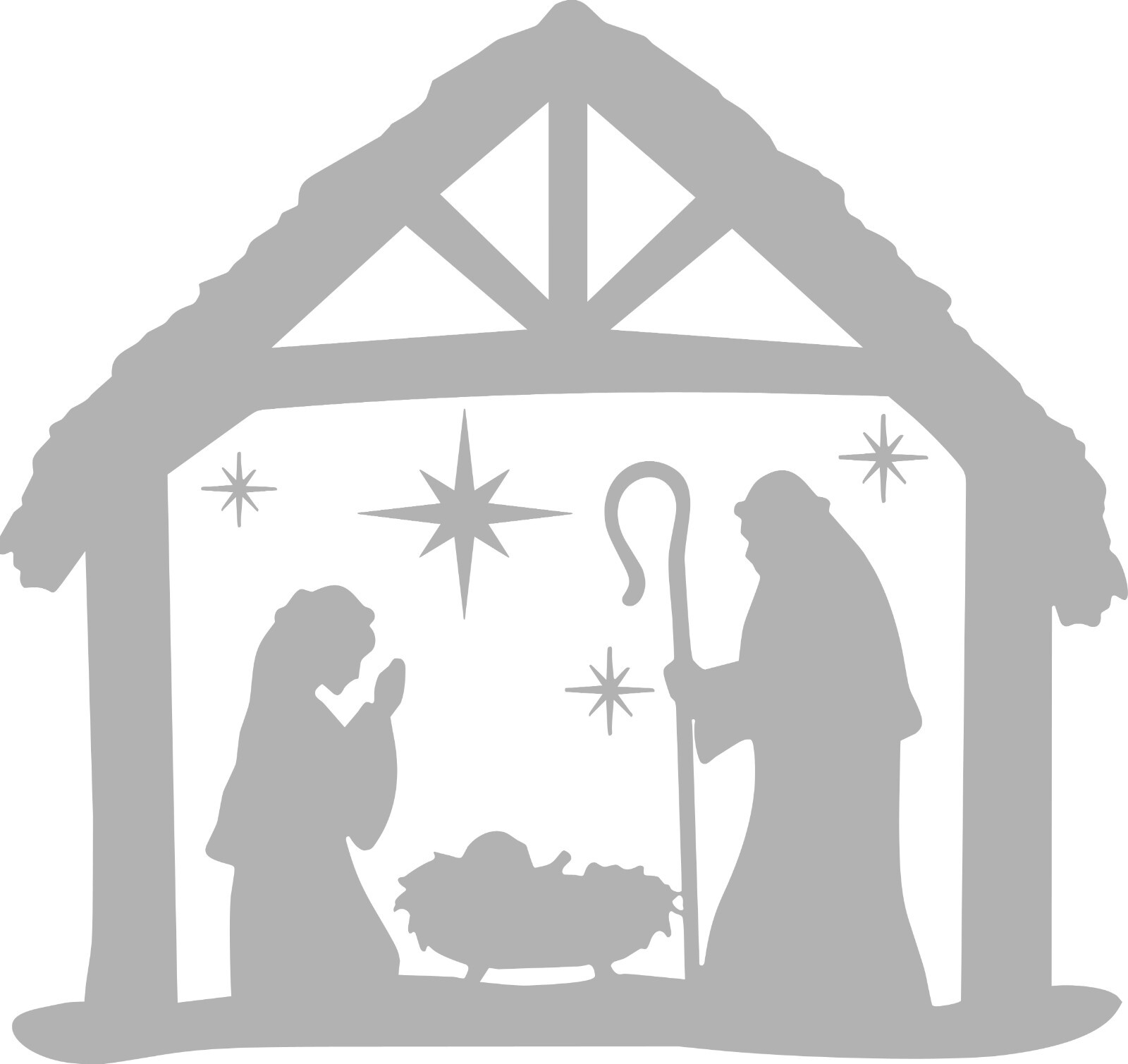 Christmas decal/ 5.5"w x 5"h The Night of his Birth In your Choice of color